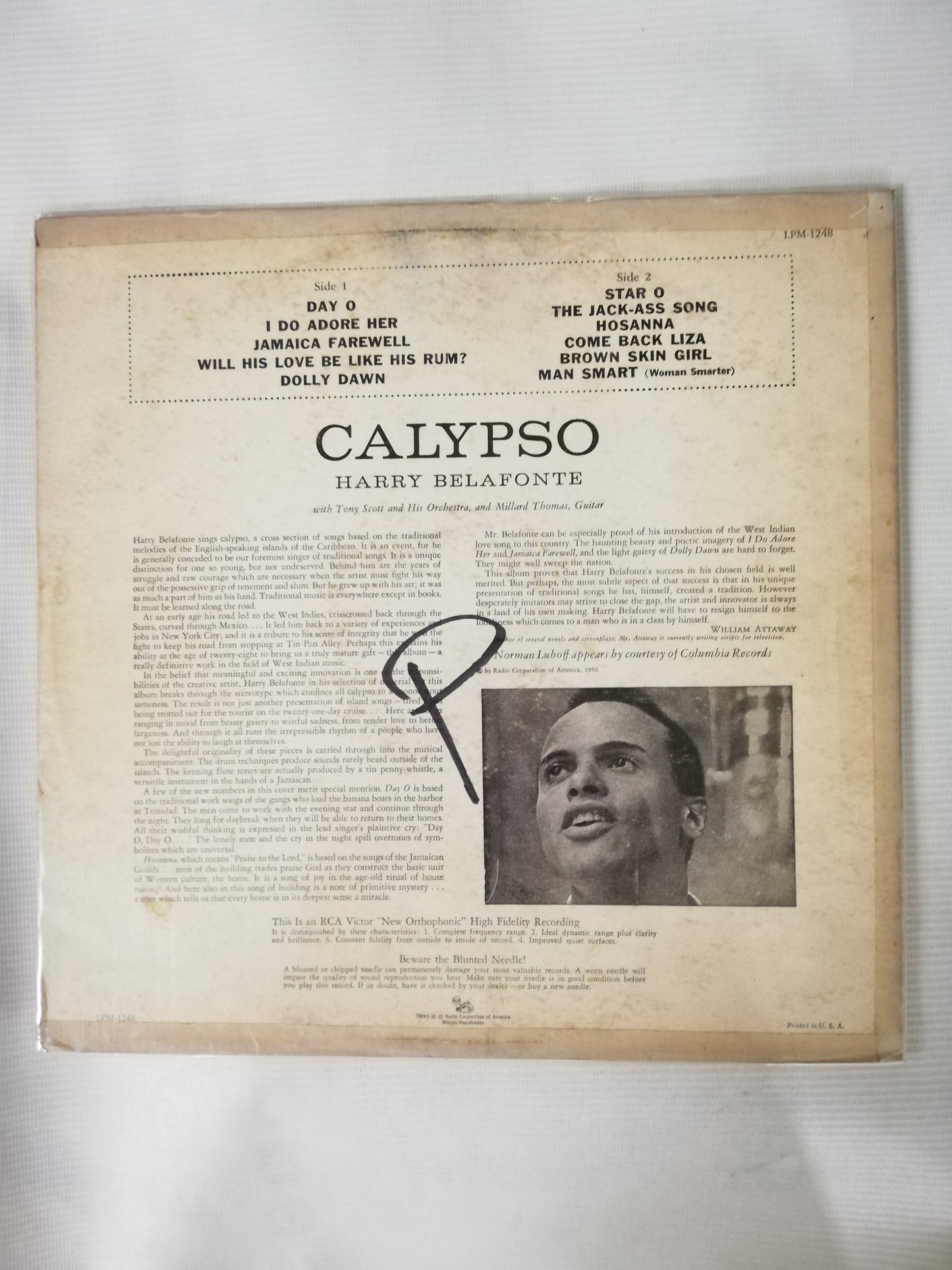 LP HARRY BELAFONTE - CALYPSO