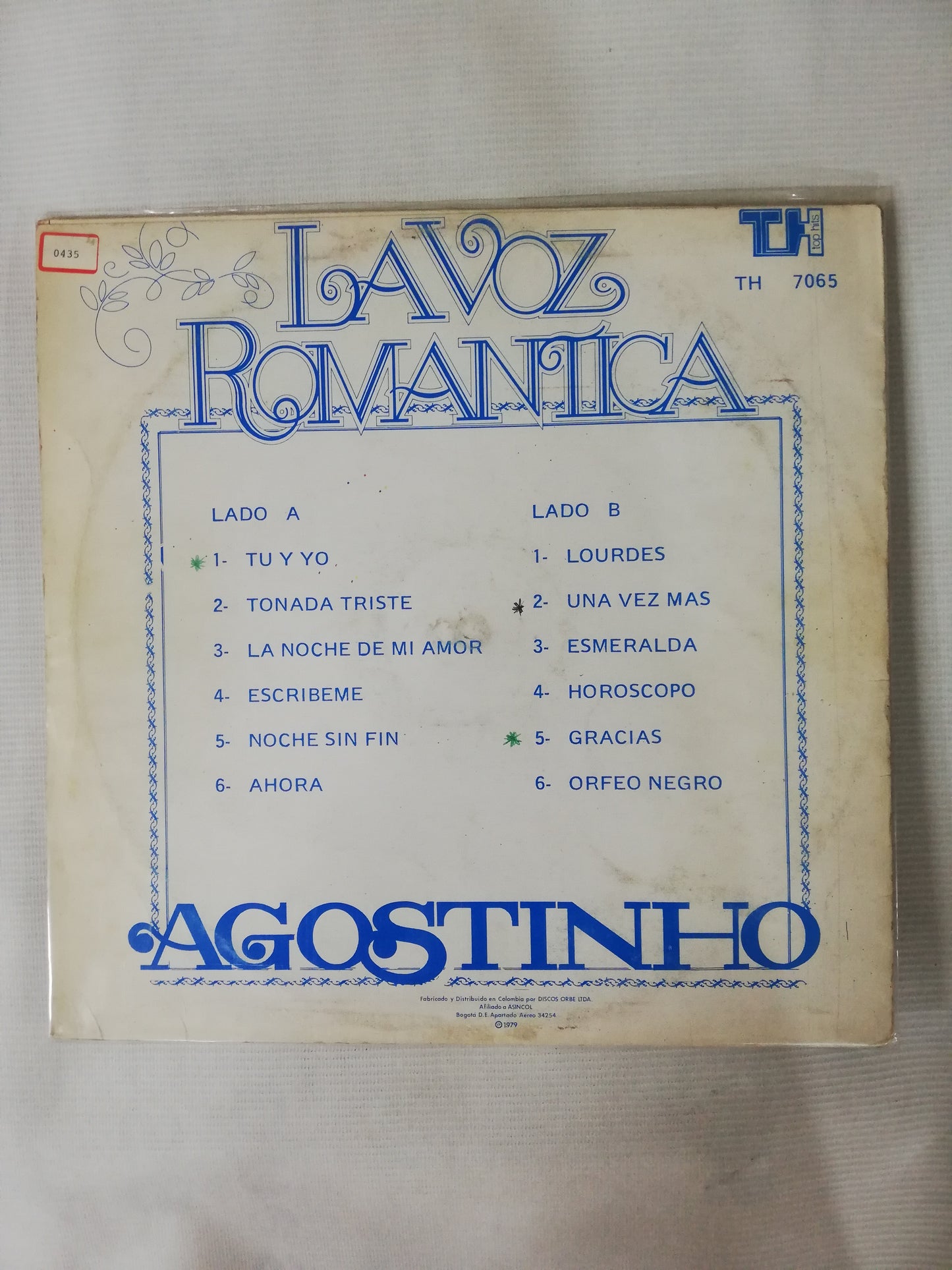LP AGOSTINHO DOS SANTOS - LA VOZ ROMANTICA DEL BRASIL