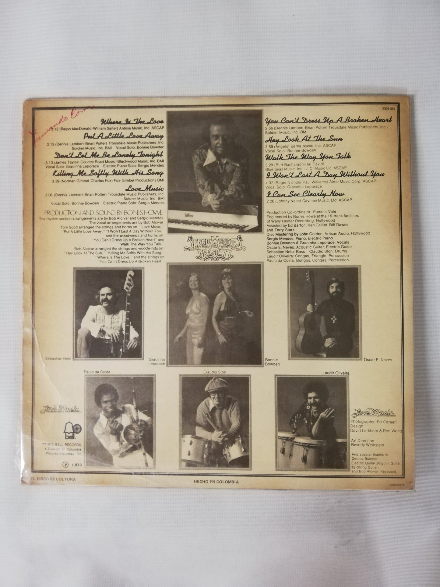 LP SERGIO MENDES AND BRASIL ´77 - LOVE MUSIC