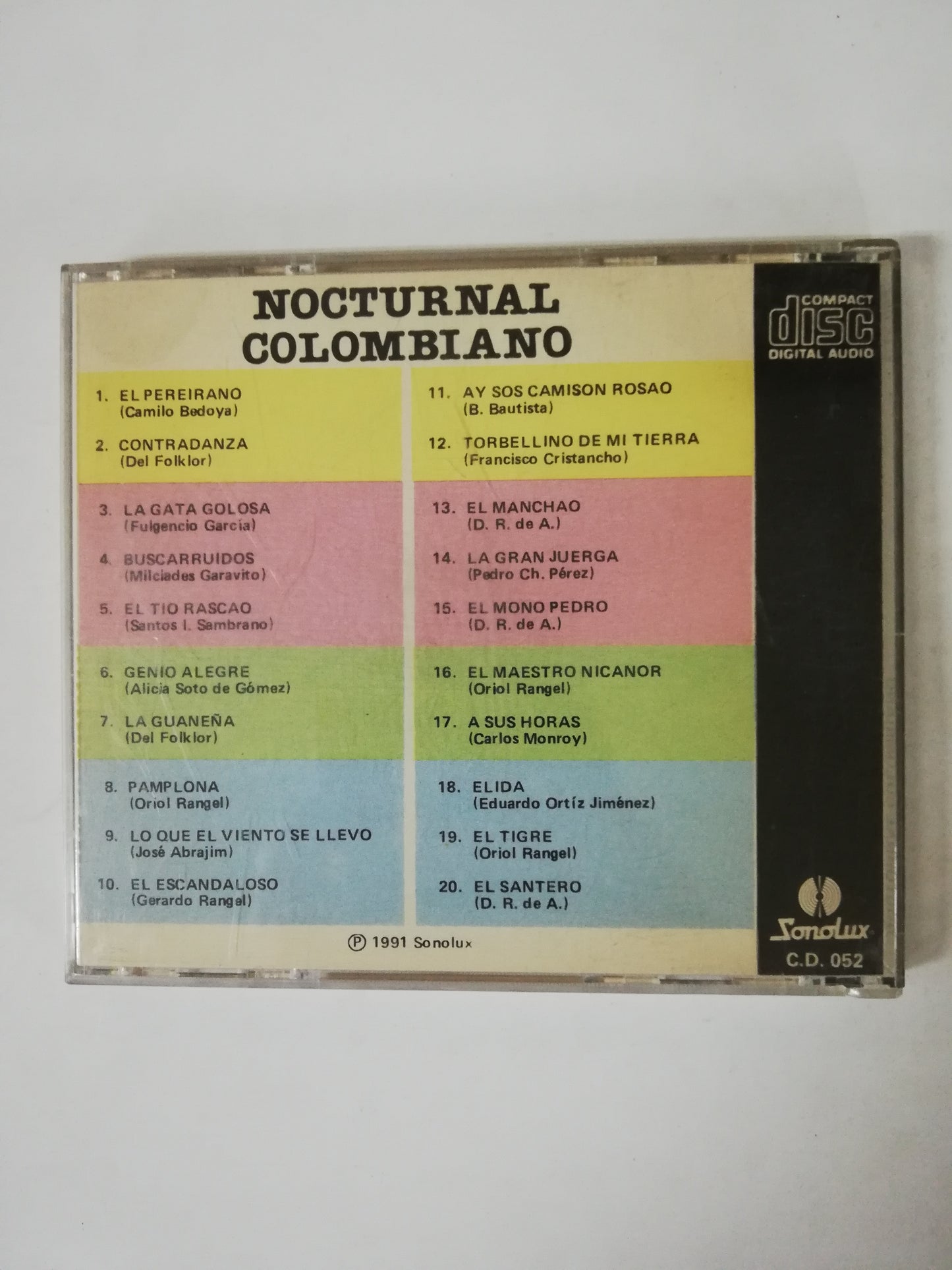 CD ORIOL RANGEL - PIANO - NOCTURNAL COLOMBIANO