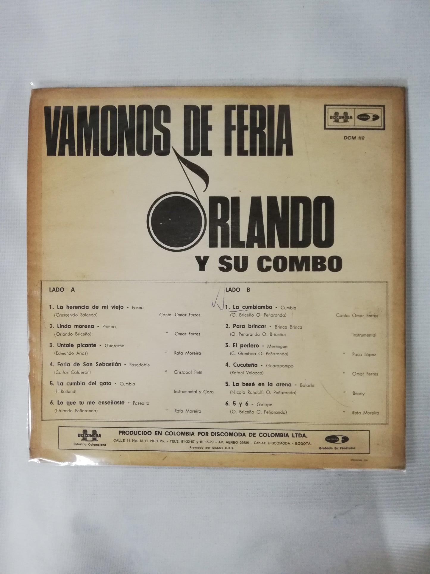 LP ORLANDO Y SU COMBO - VAMONOS DE FERIA