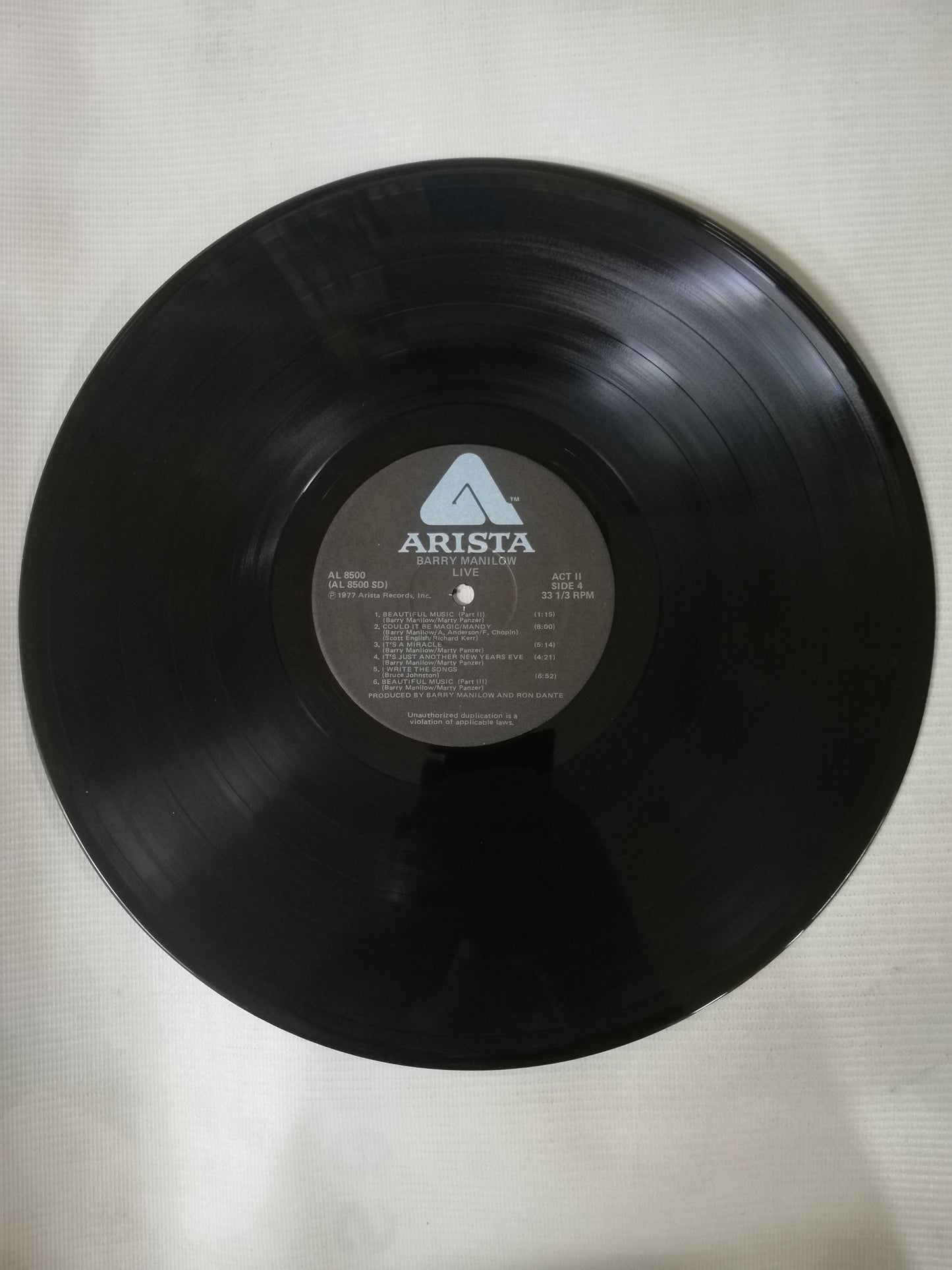 LP BARRY MANILOW - LIVE - VINYL X 2