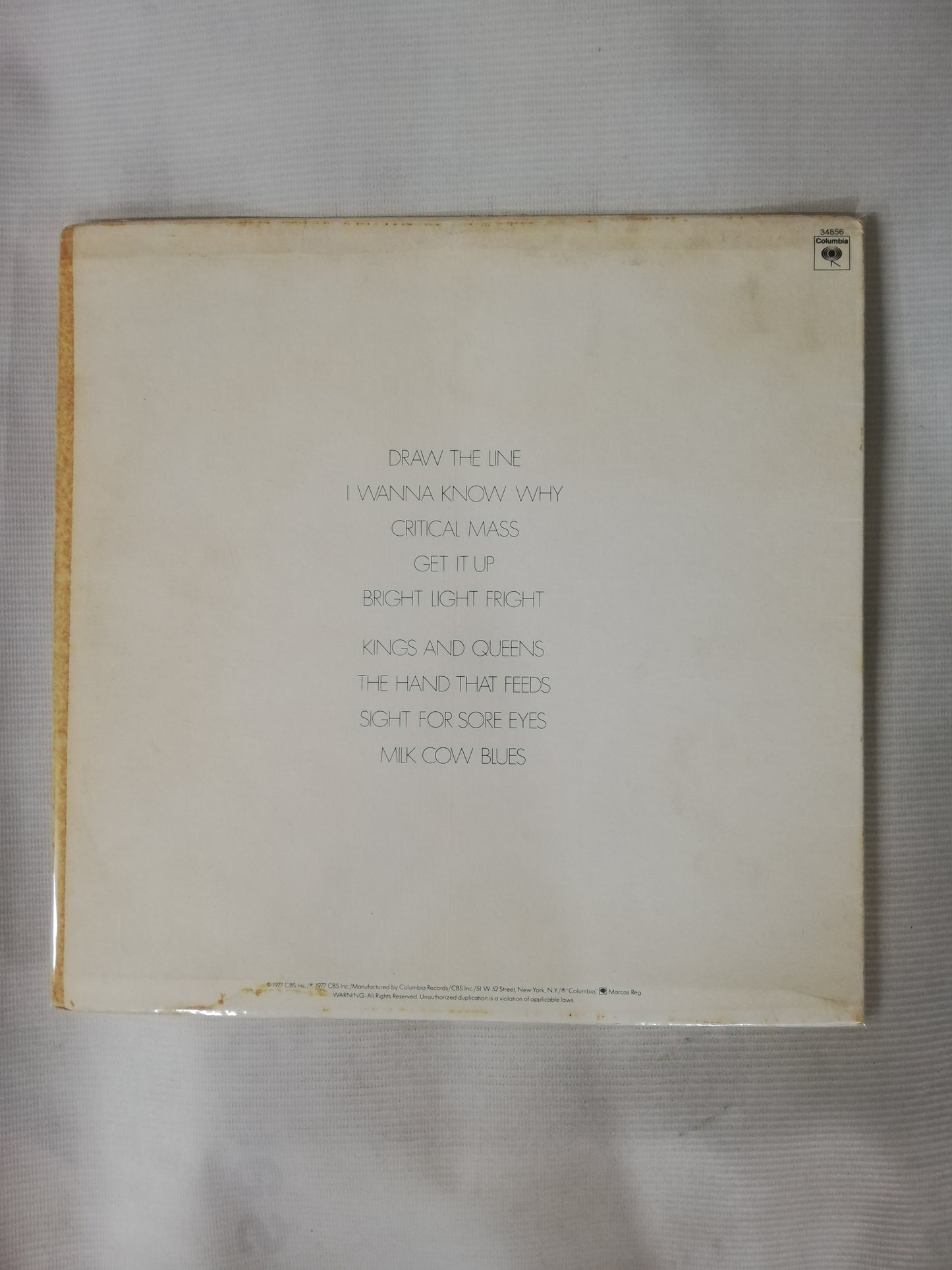 LP AEROSMITH - DRAW THE LINE