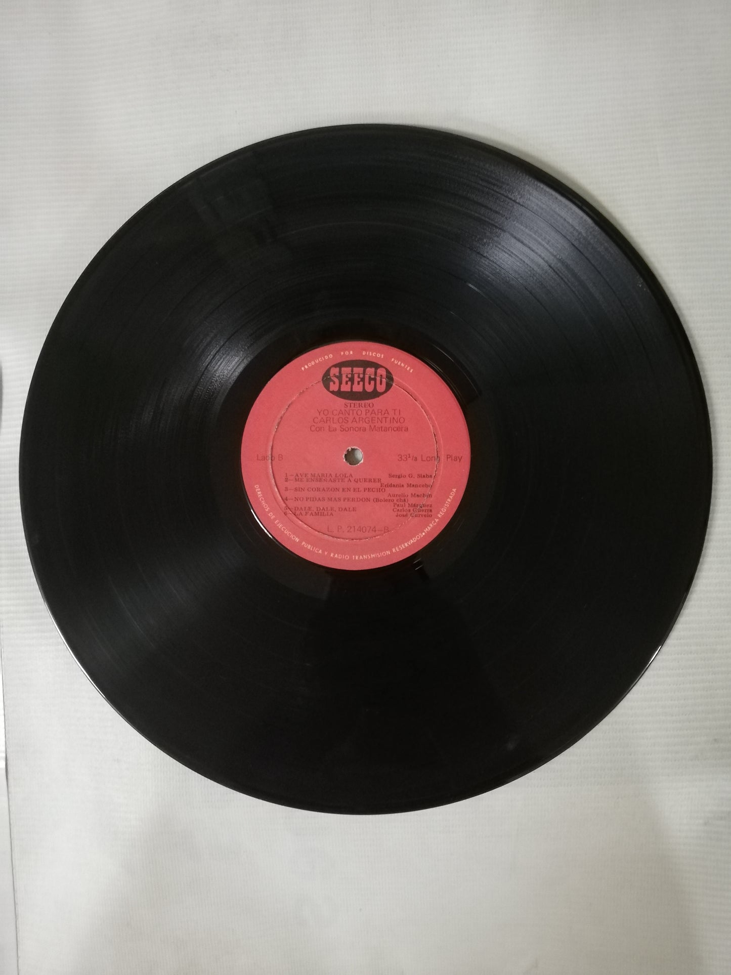 LP CARLOS ARGENTINO CON LA SONORA MATANCERA - YO CANTO PARA TI