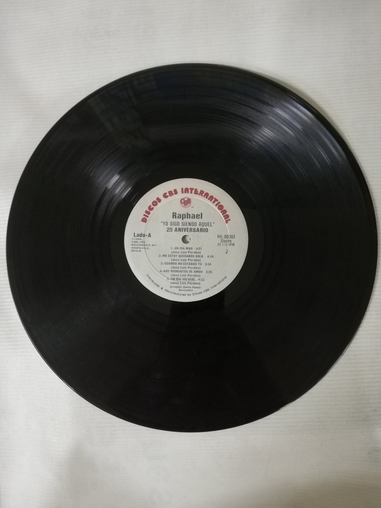 LP RAPHAEL - 25 ANIVERSARIO - YO SIGO SIENDO AQUEL