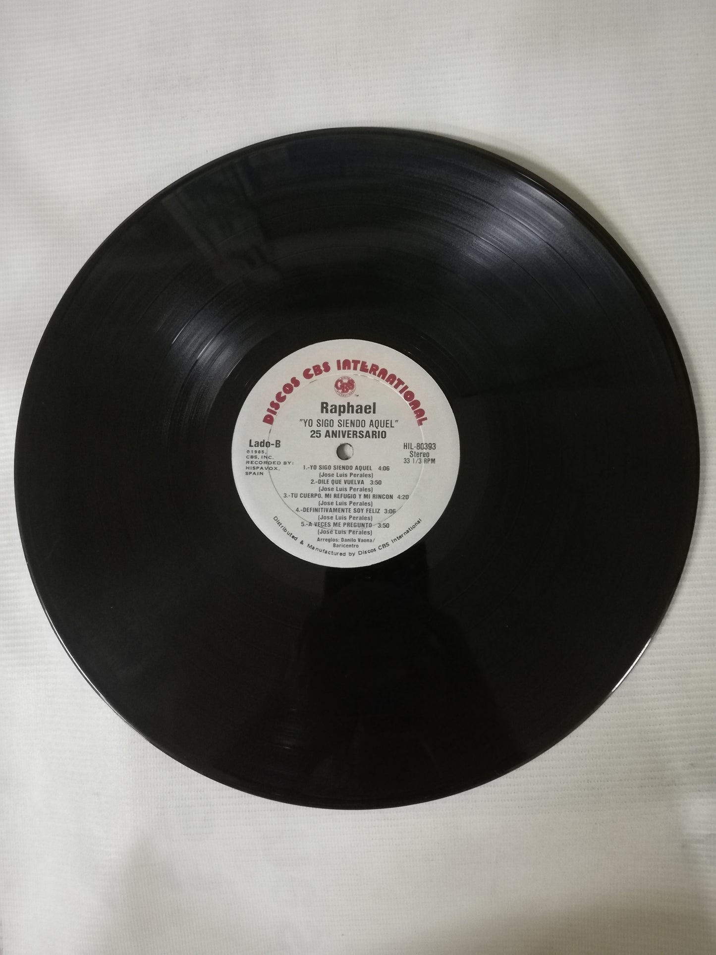 LP RAPHAEL - 25 ANIVERSARIO - YO SIGO SIENDO AQUEL