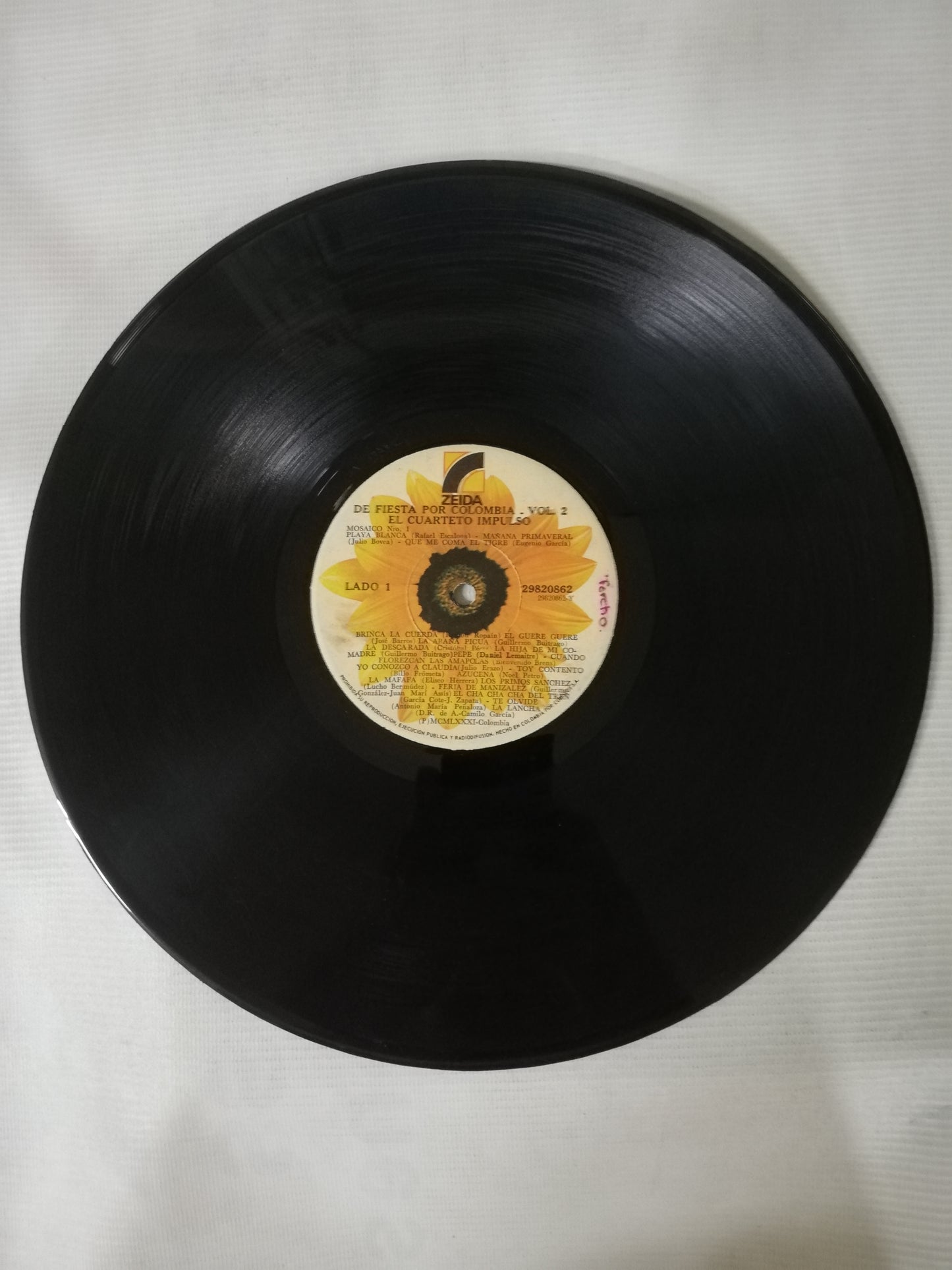 LP EL CUARTETO IMPULSO - DE FIESTA POR COLOMBIA VOL. 2