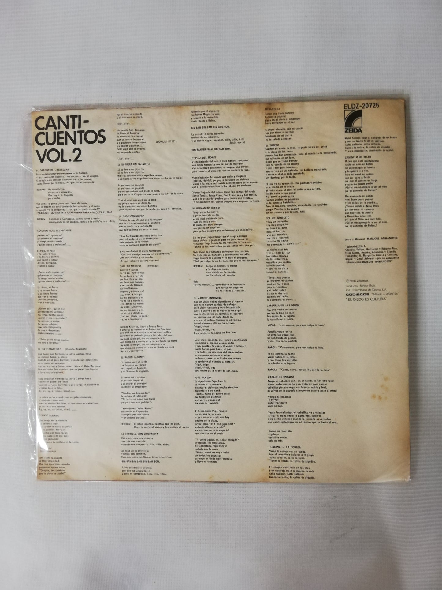 LP CANTICUENTOS - CANTICUENTOS VOL. 2