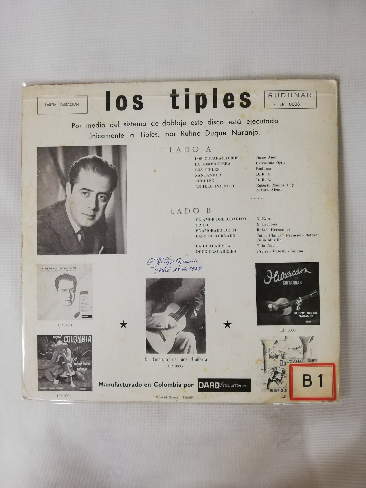 LP RUFINO DUQUE NARANJO - LOS TIPLES DE RUFINO DUQUE NARANJO