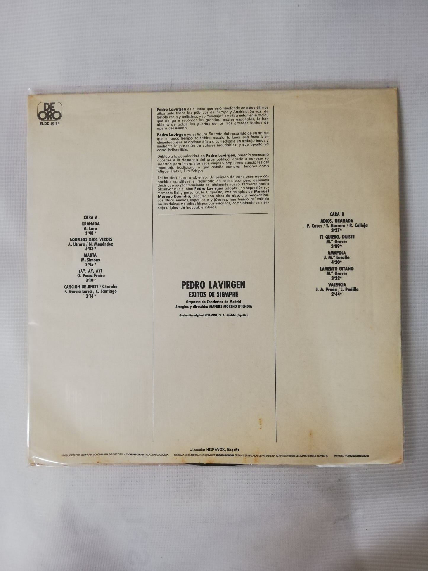 LP PEDRO LAVIRGEN - EXITOS DE SIEMPRE