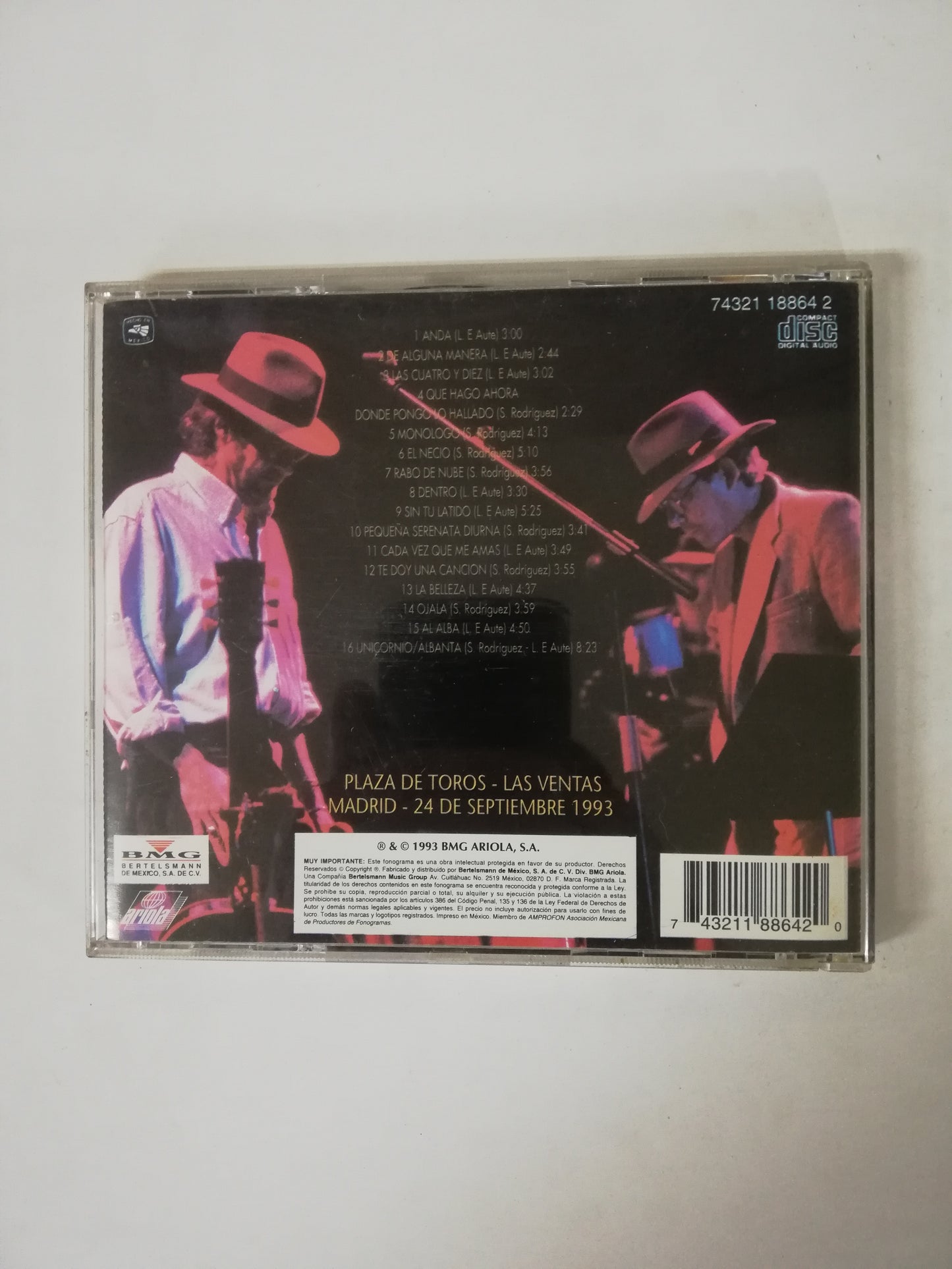 CD LUIS EDUARDO AUTE & SILVIO RODRIGUEZ - MANO A MANO