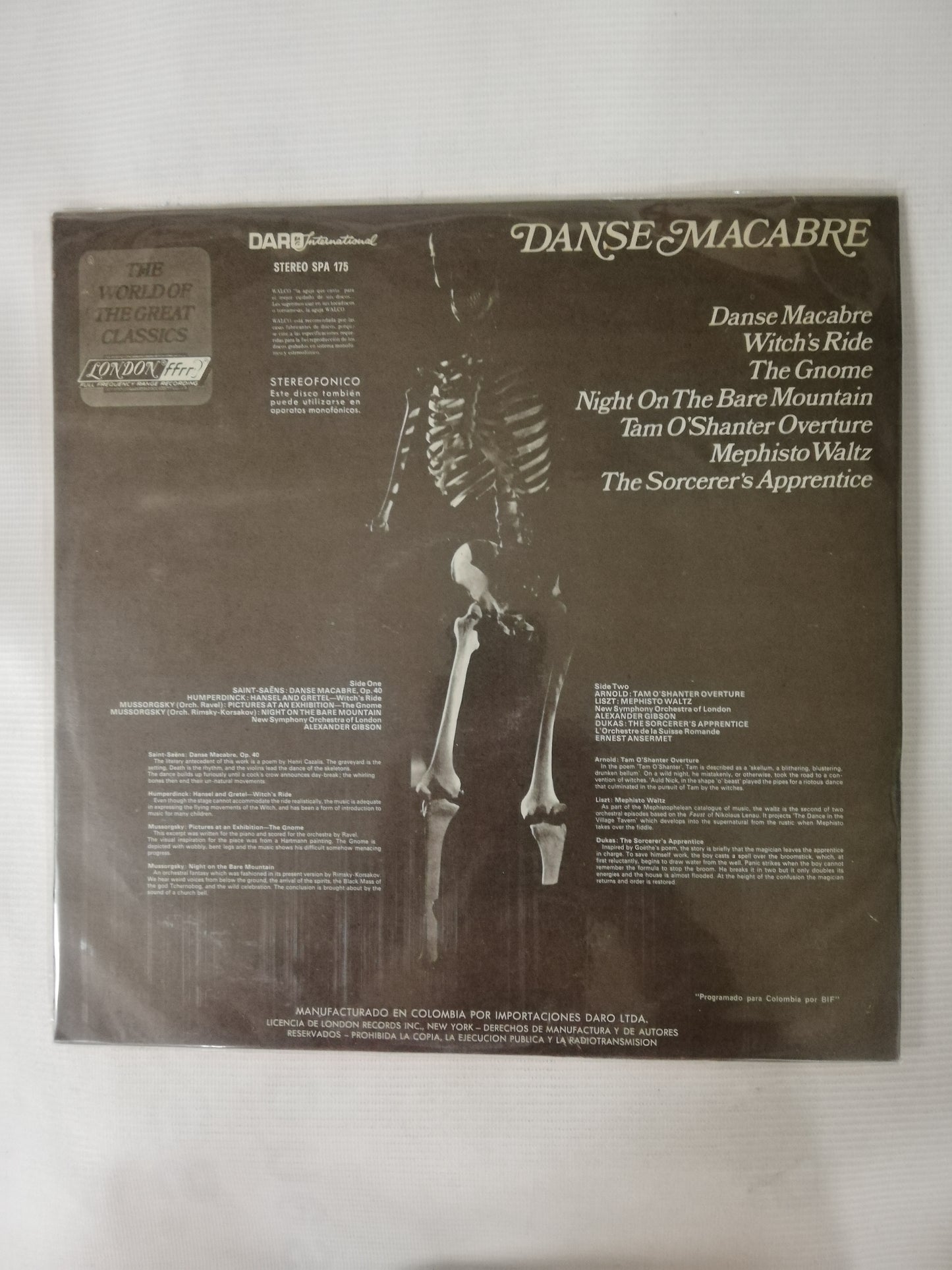 LP DANSE MACABRE - THE WORLD OF THE GREAT CLASSICS