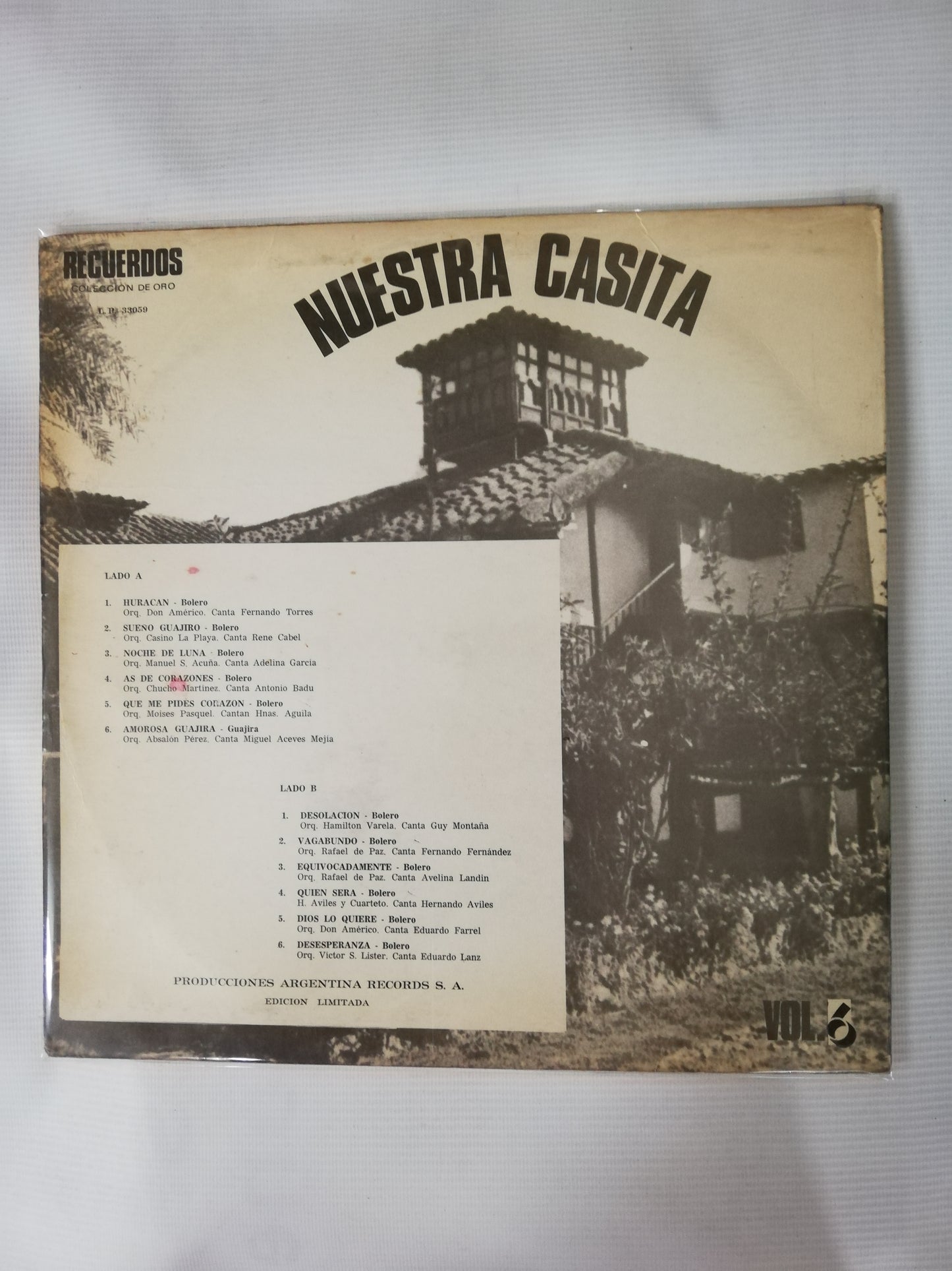 LP NUESTRA CASITA - NUESTRA CASITA VOL. 6
