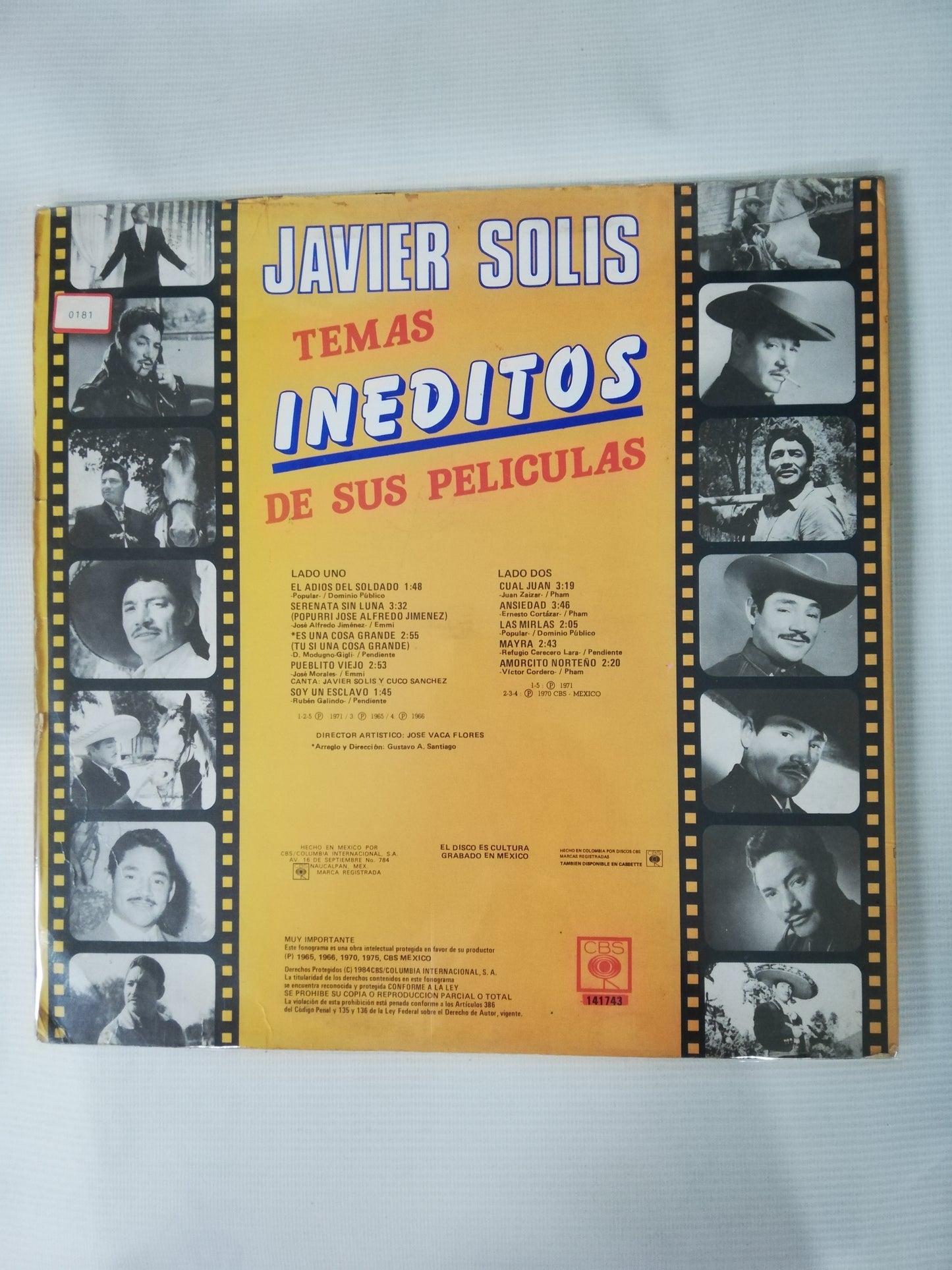 LP JAVIER SOLIS - TEMAS INÉDITOS DE SUS PELICULAS
