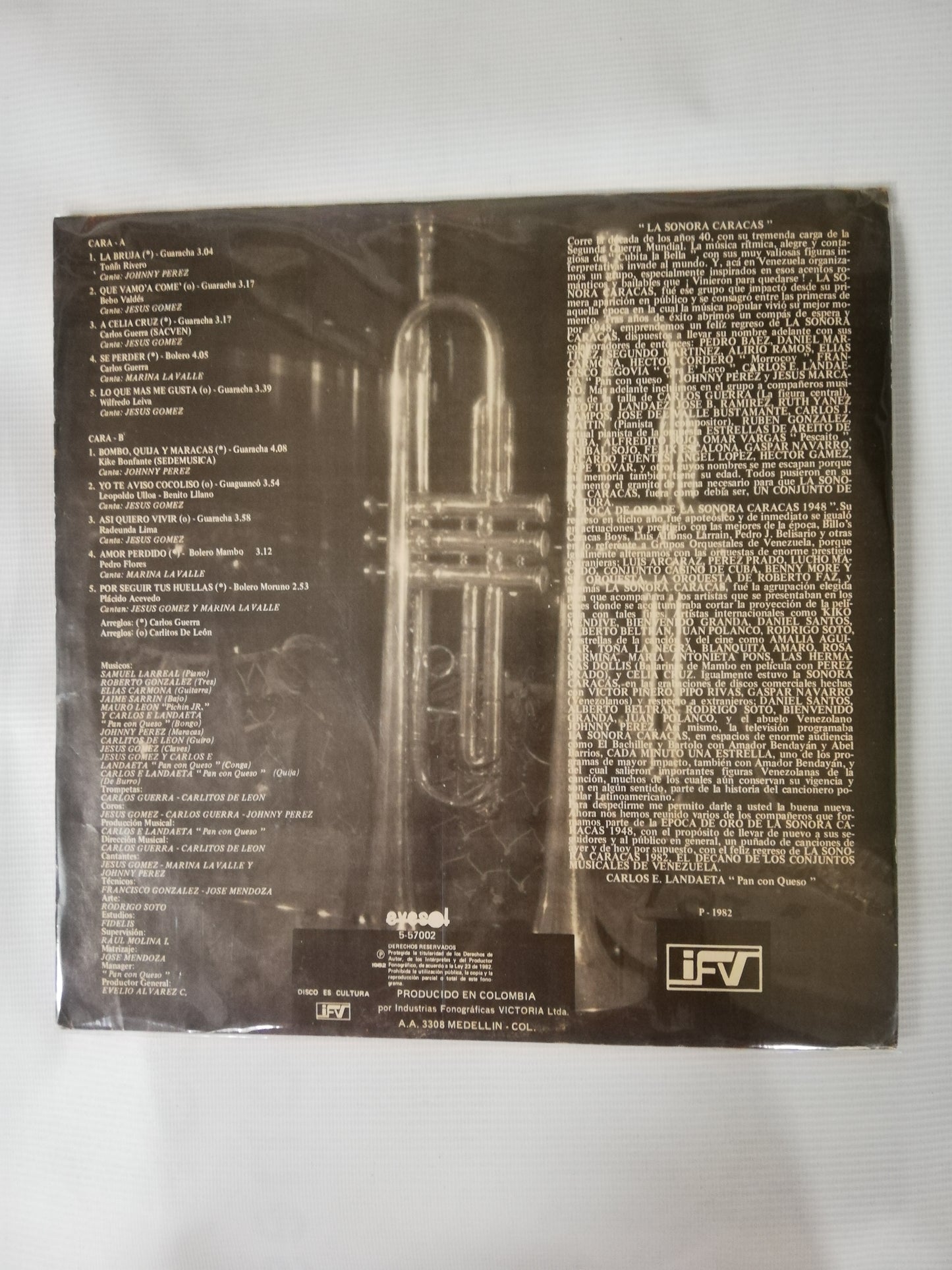 LP LA SONORA CARACAS - REGRESA LA SONORA CARACAS...1982