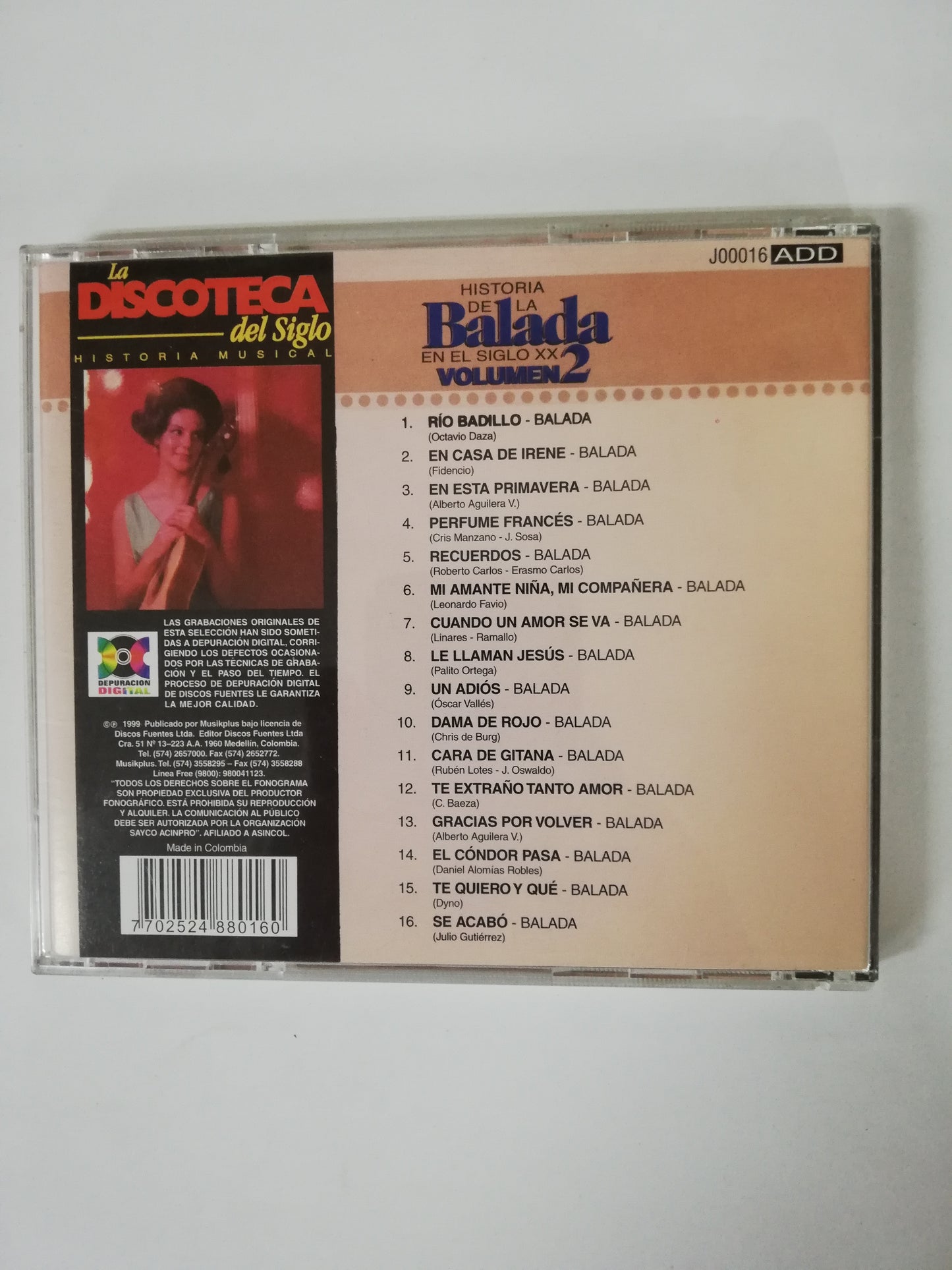 CD HISTORIA DE LA BALADA EN EL SIGLO XX VOL. 2 - VARIOS INTÉRPRETES