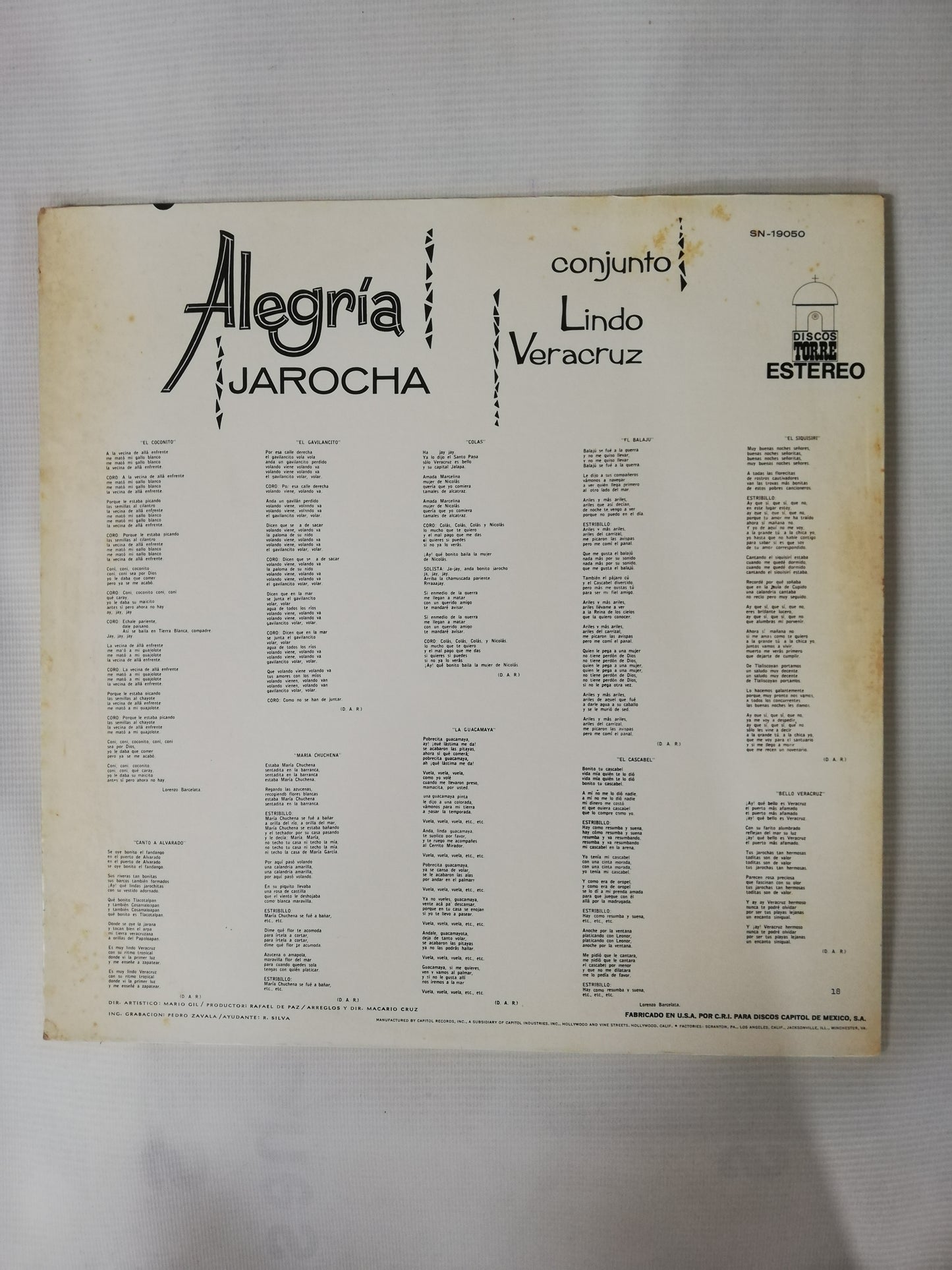 LP CONJUNTO LINDO VERACRUZ - ALEGRIA JAROCHA