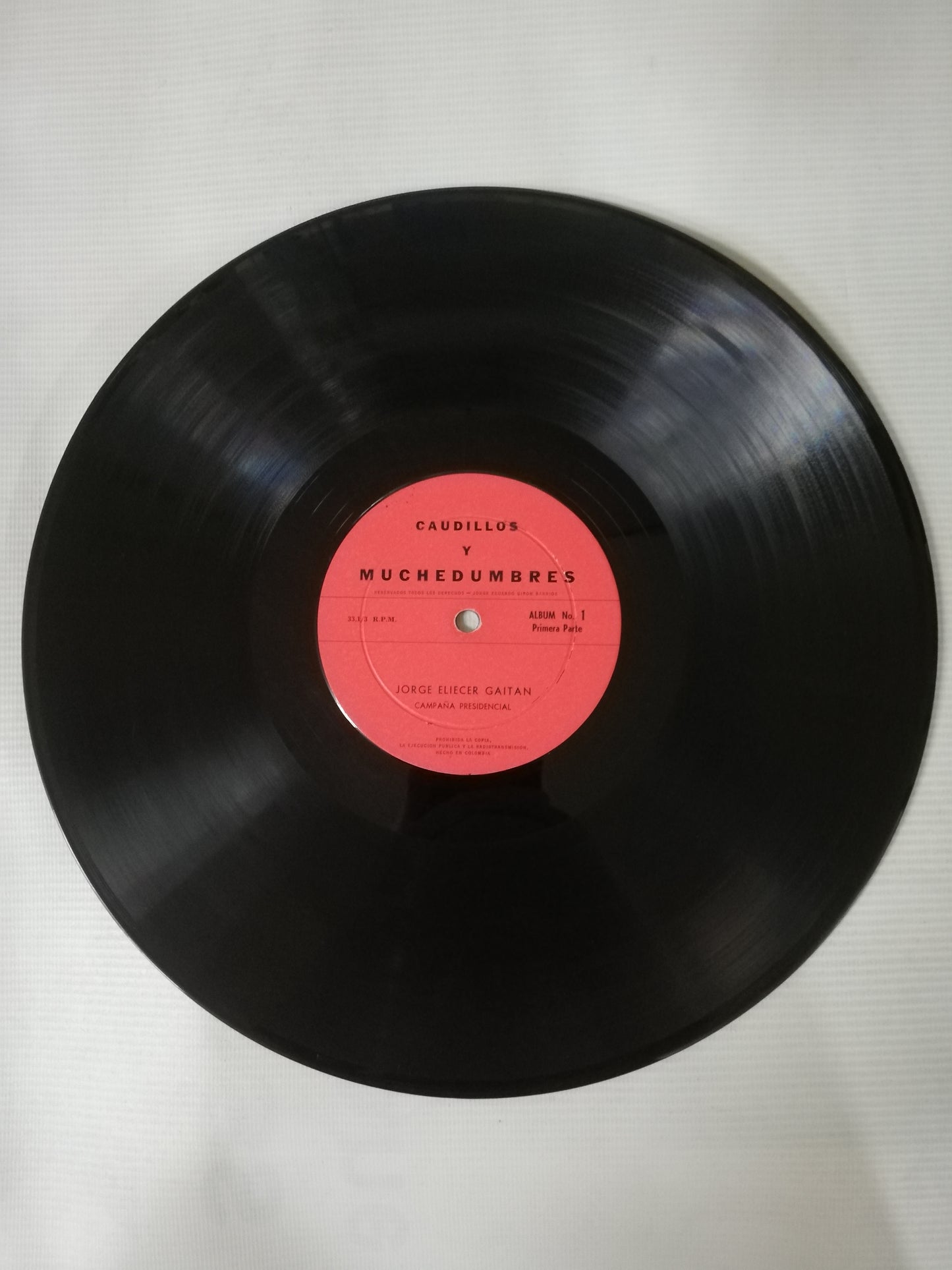 LP JORGE ELIECER GAITAN - CAUDILLOS Y MUCHEDUMBRES VOL. 1