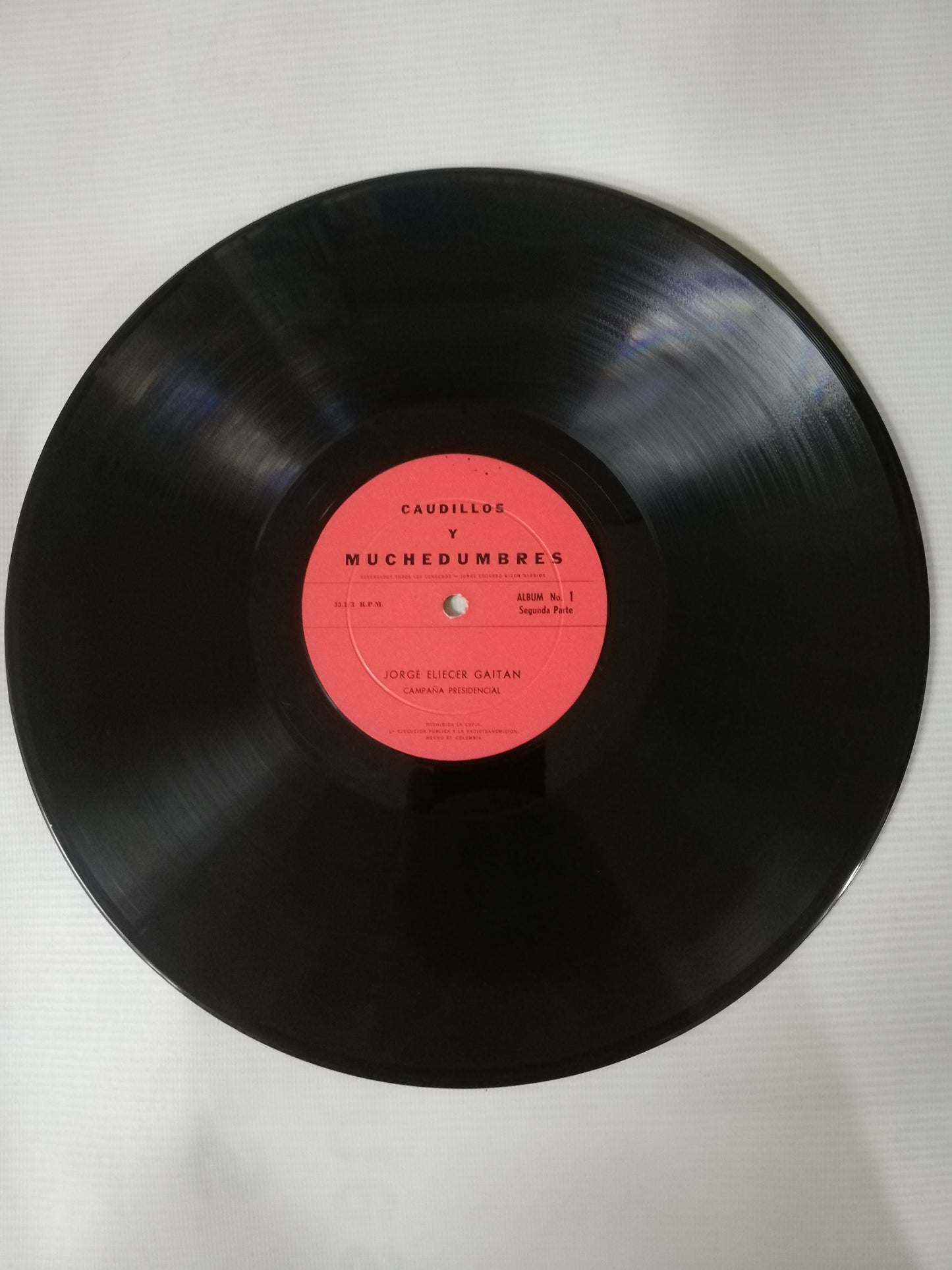 LP JORGE ELIECER GAITAN - CAUDILLOS Y MUCHEDUMBRES VOL. 1