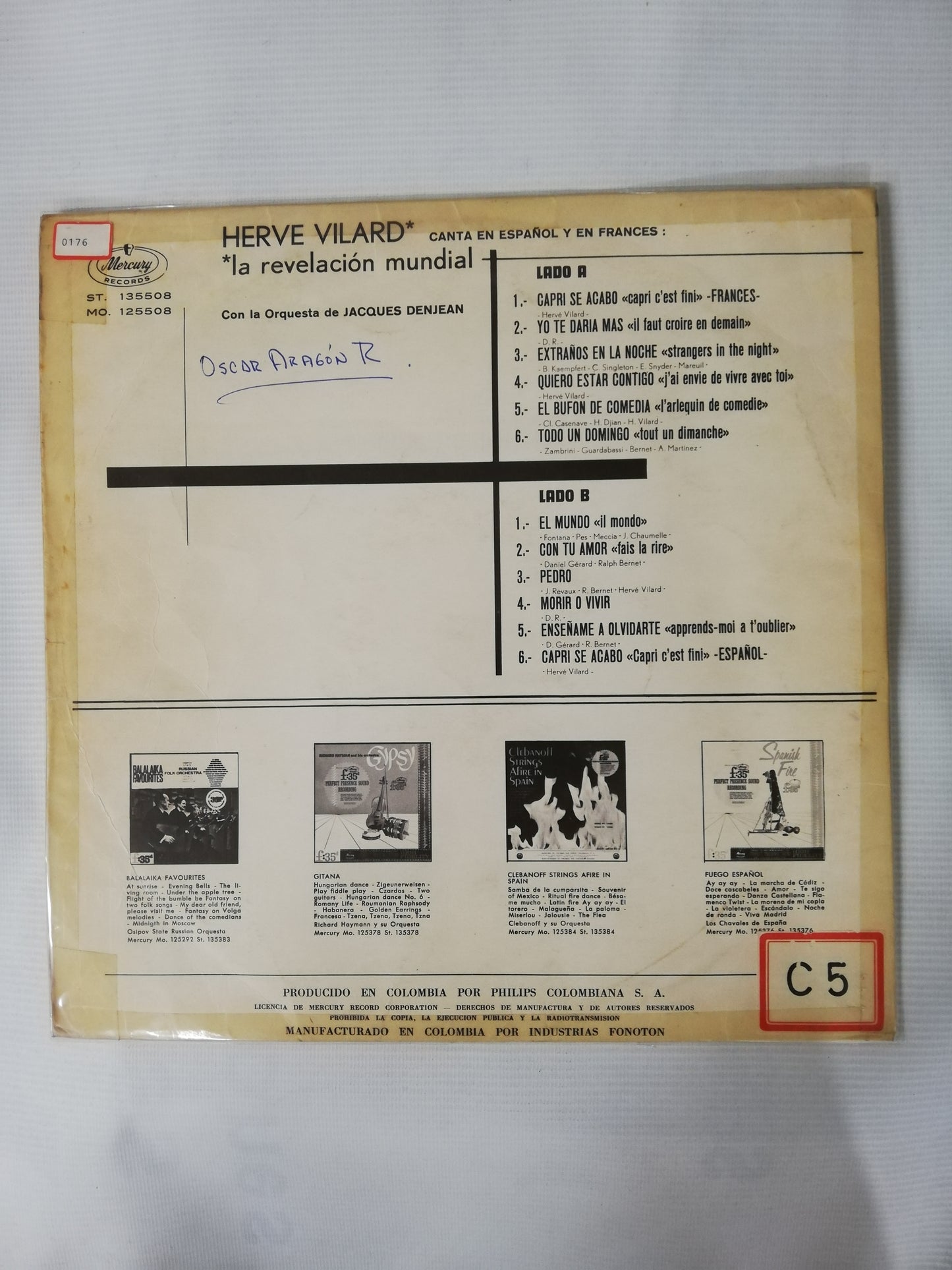 LP HERVÉ VILARD - LA REVELACIÓN MUNDIAL VOL. I