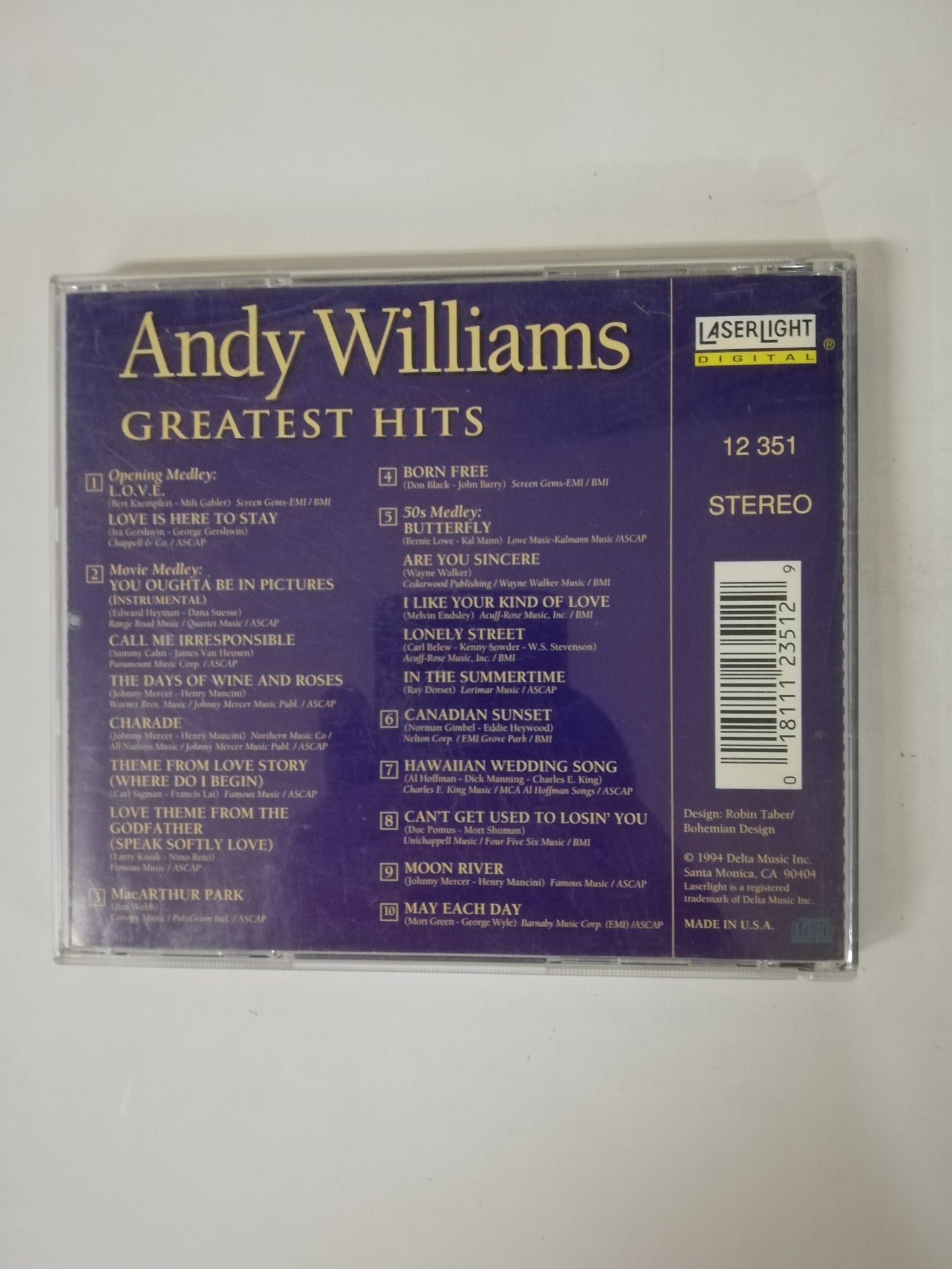 CD ANDY WILLIAMS - GREATEST HITS