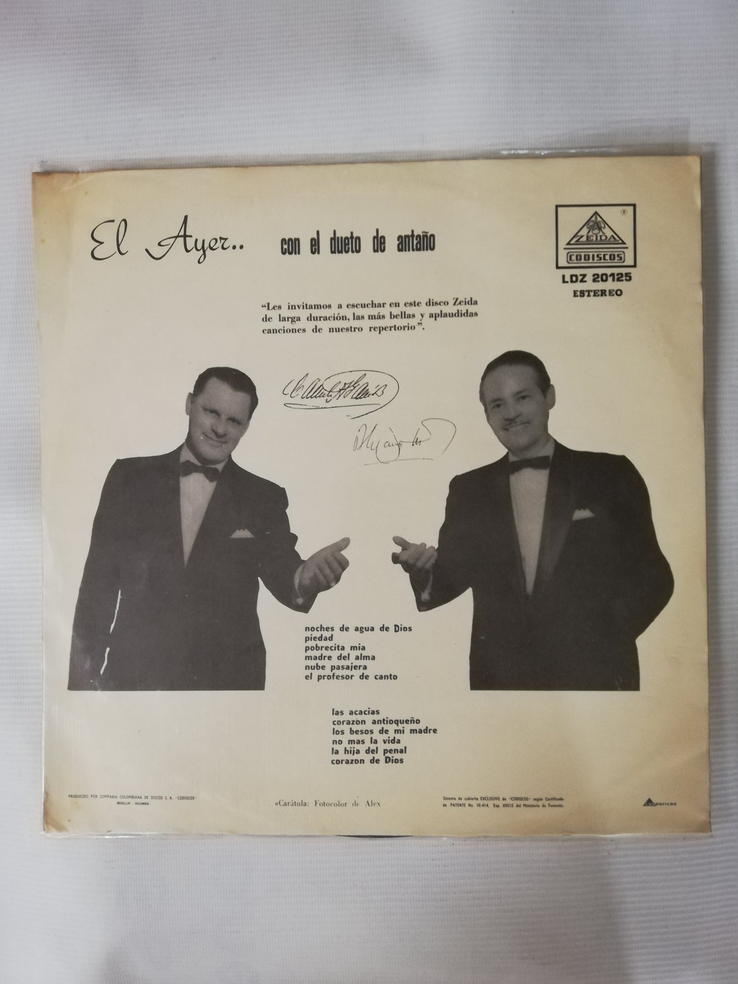 LP EL DUETO DE ANTAÑO - EL AYER...CON EL DUETO DE ANTAÑO