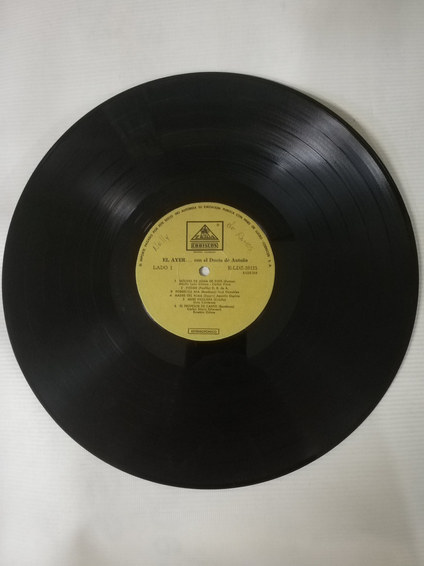 LP EL DUETO DE ANTAÑO - EL AYER...CON EL DUETO DE ANTAÑO
