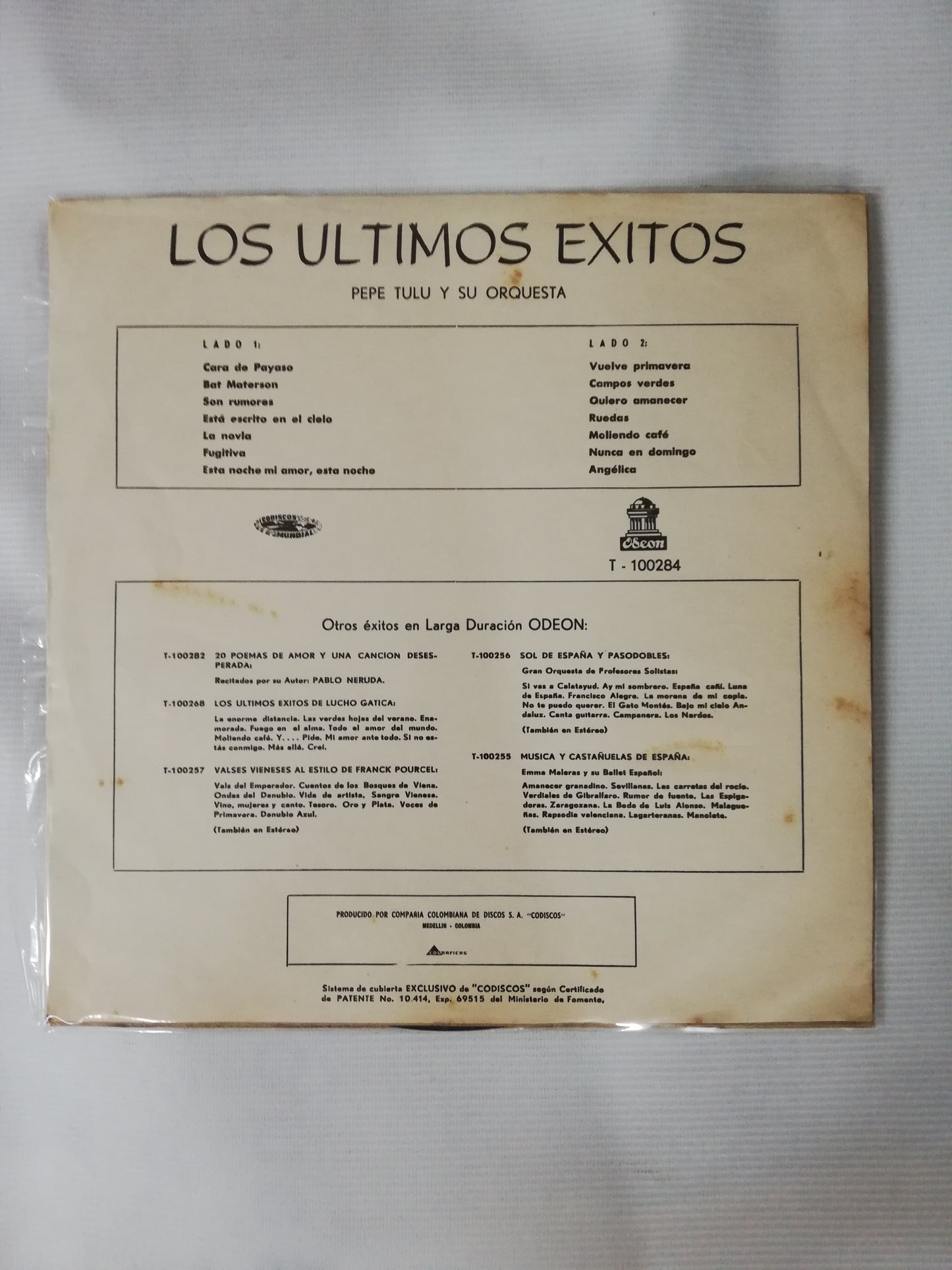 LP PEPE TULU Y SU ORQUESTA - LOS ULTIMOS EXITOS
