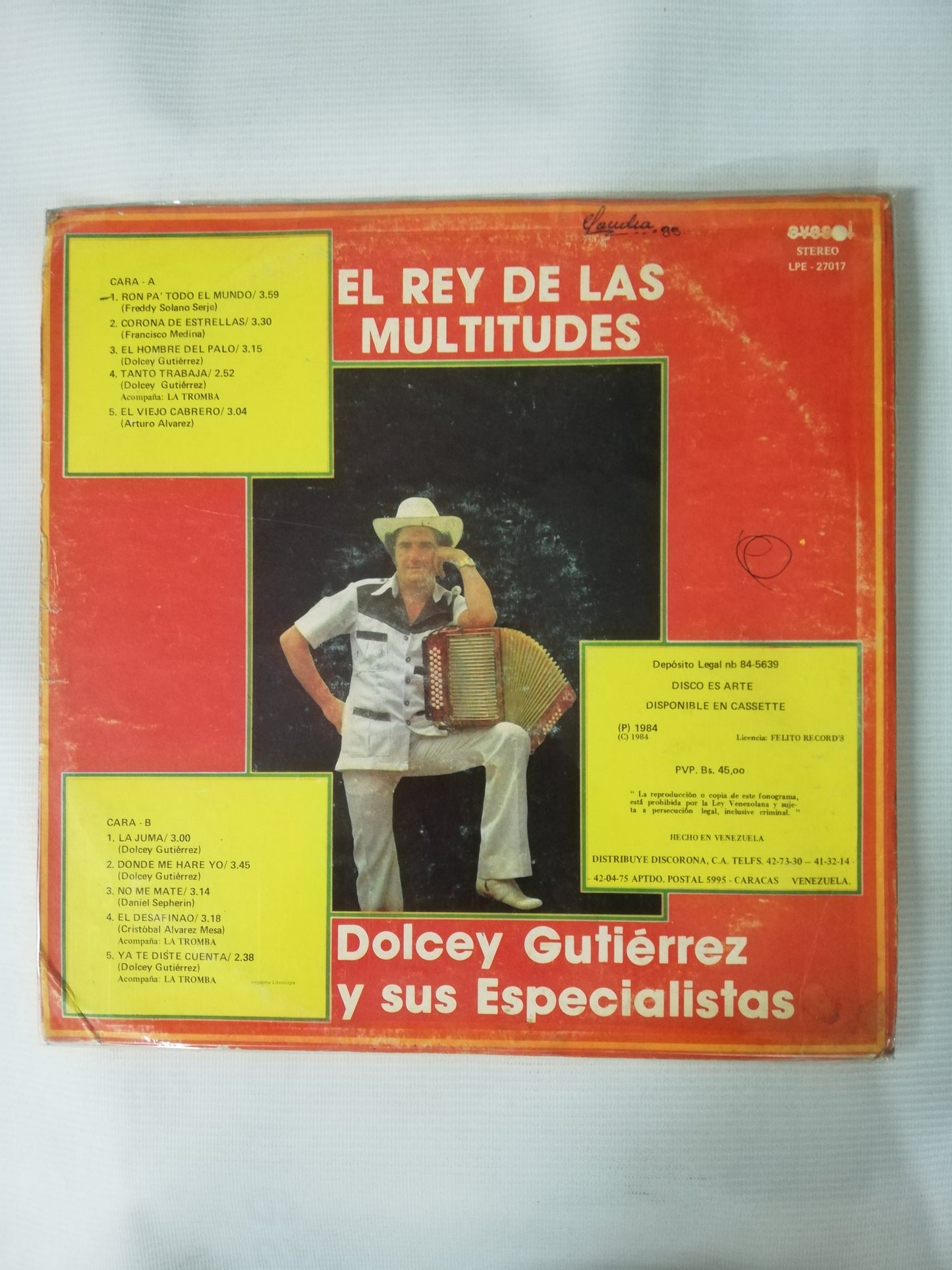 LP DOLCEY GUTIERREZ Y SUS ESPESCIALISTAS - EL REY DE LAS MULTITUDES