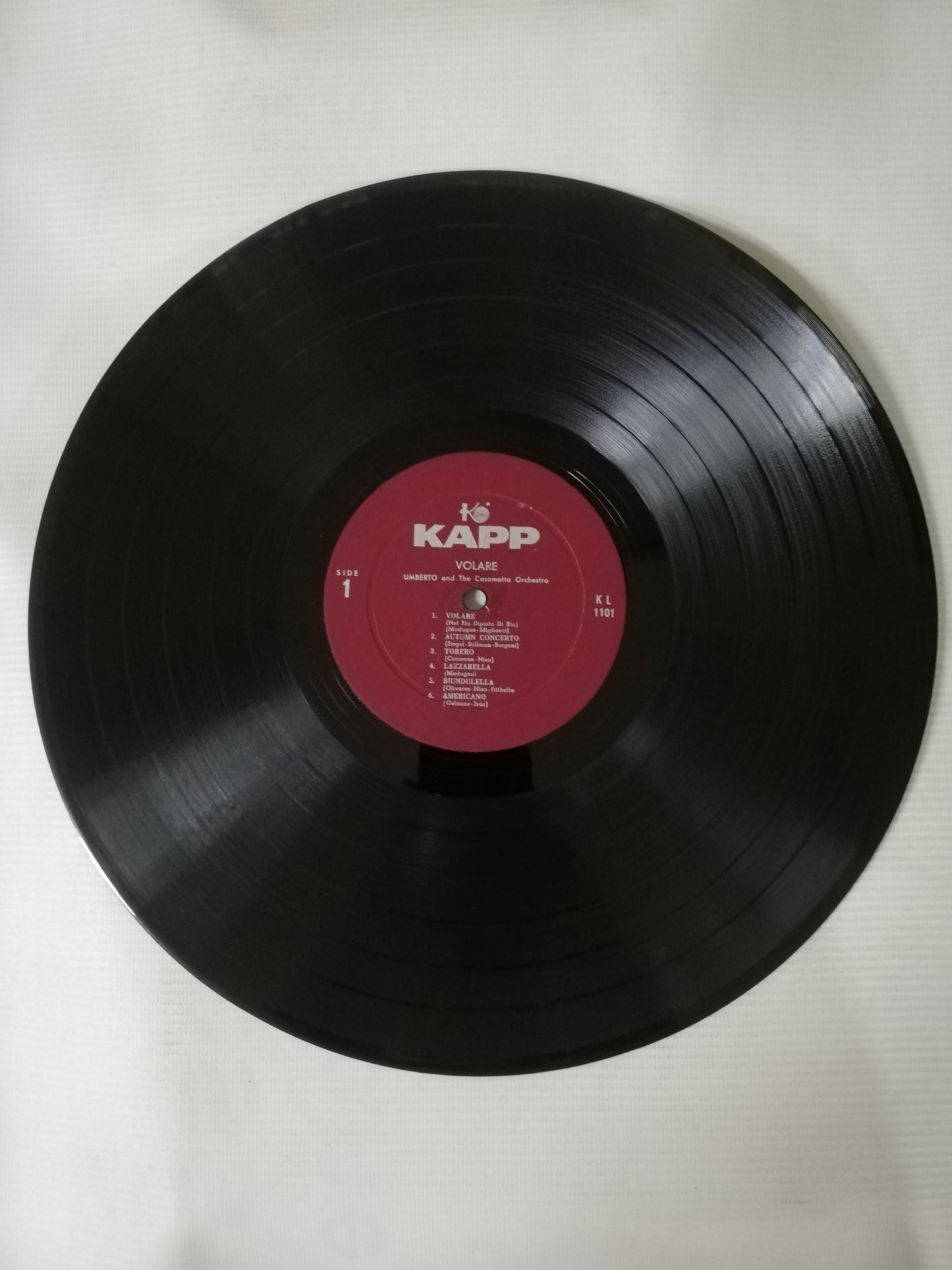 LP UMBERTO AND THE CASAMATTA ORCHESTRA - VOLARE AND THESE FABULOUS ITALIAN HITS