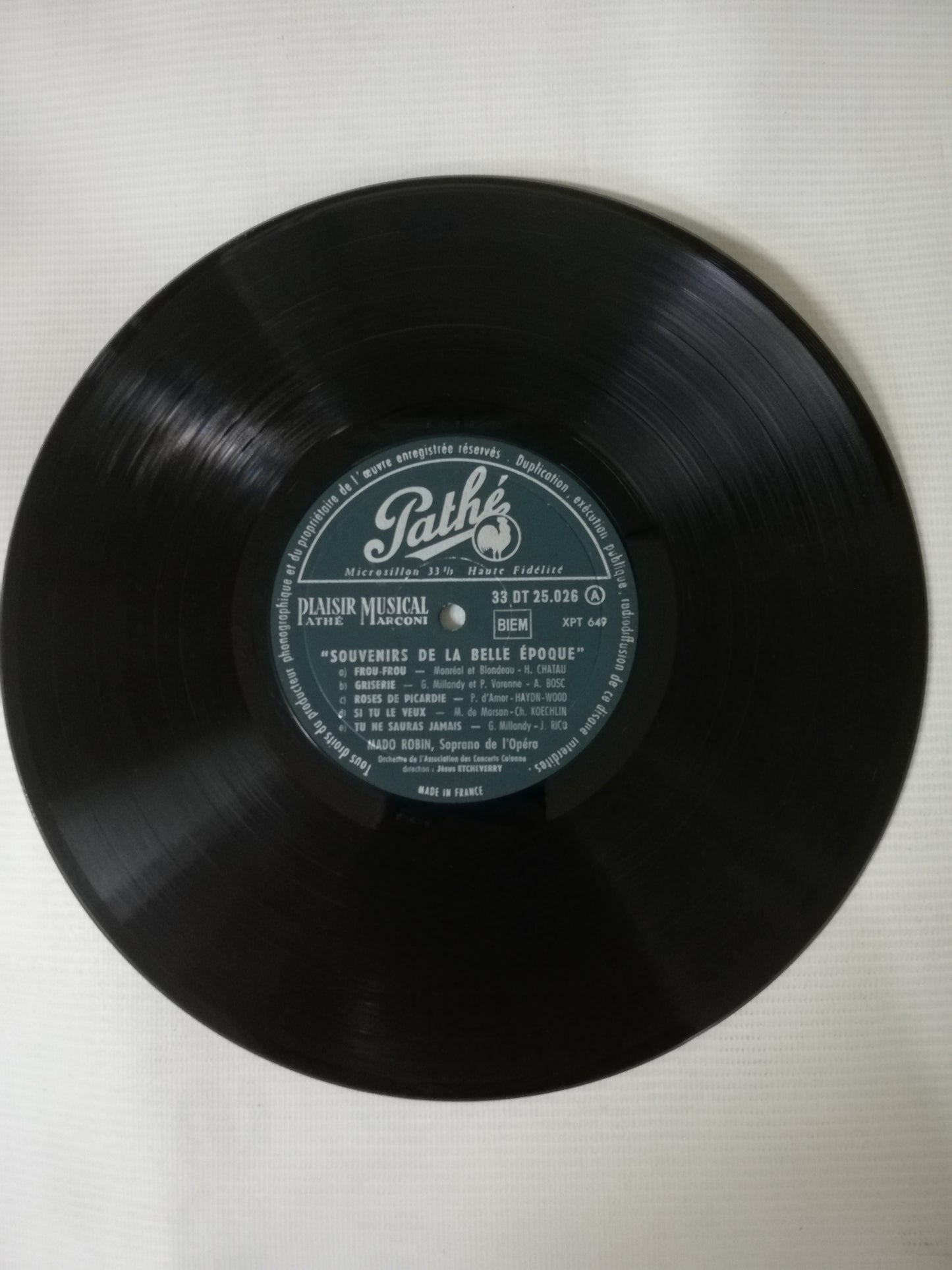 LP MADO ROBIN - SOUVENIRS DE LA BELLE ÉPOQUE