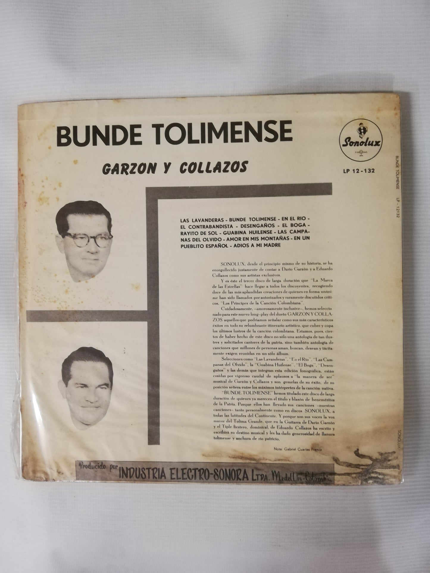 LP GARZON Y COLLAZOS - BUNDE TOLIMENSE