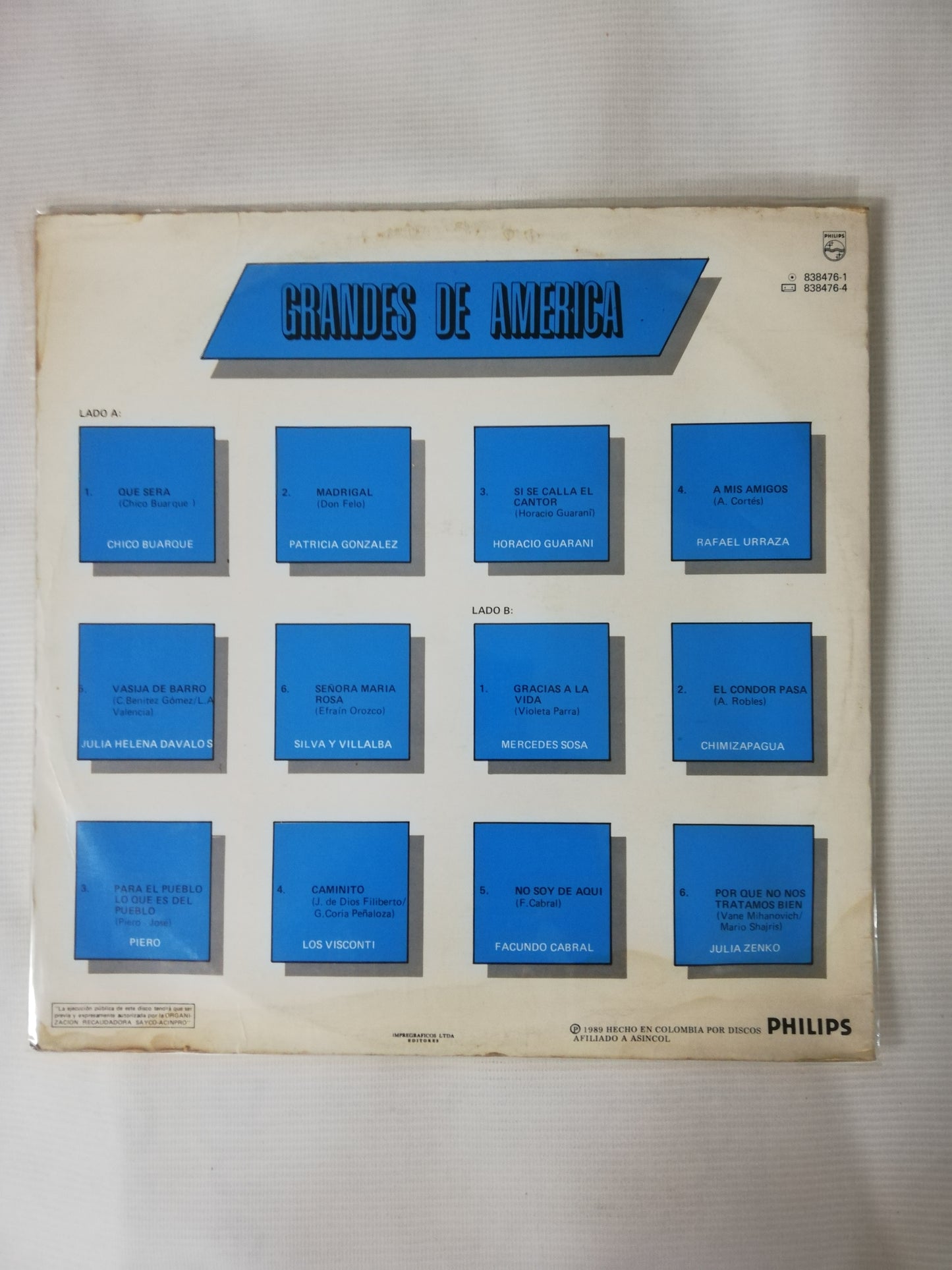 LP GRANDES DE AMÉRICA - VARIOS INTÉRPRETES