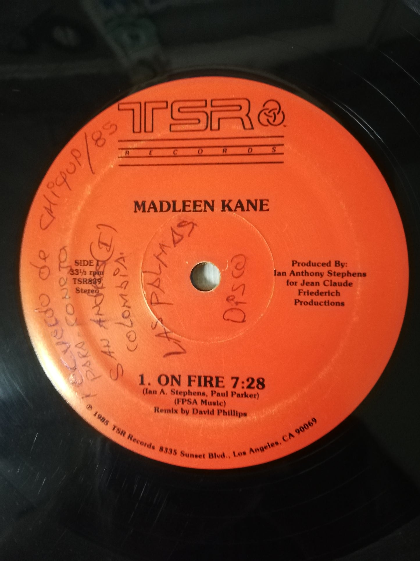 LP MADLEEN KANE - ON FIRE / JUST FOR ONE NIGHT
