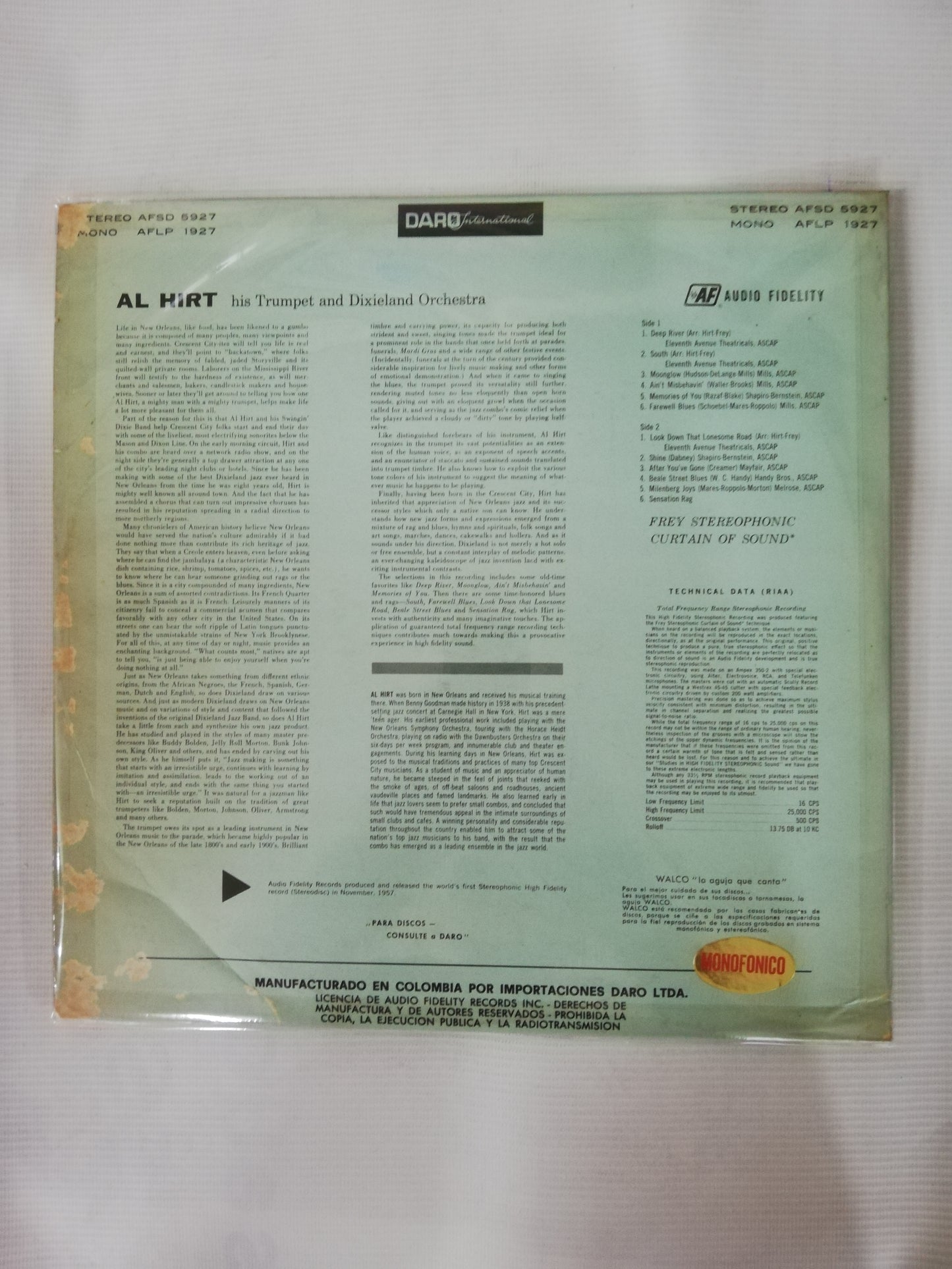 LP AL HIRT HIS TRUMPET AND DIXIELAND ORCHESTRA - SWINGIN´ DIXIE