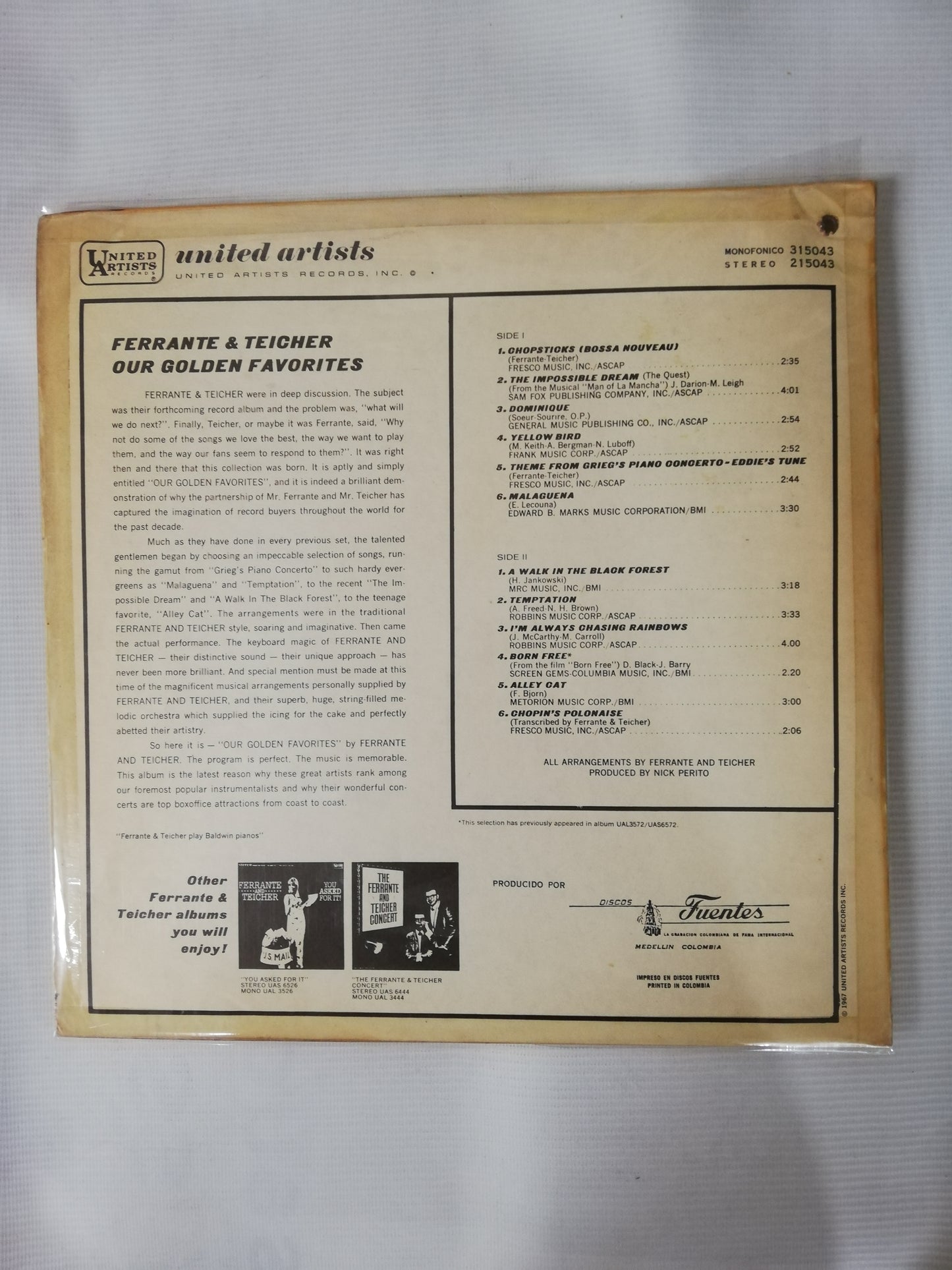 LP FERRANTE & TEICHER - OUR GOLDEN FAVORITES