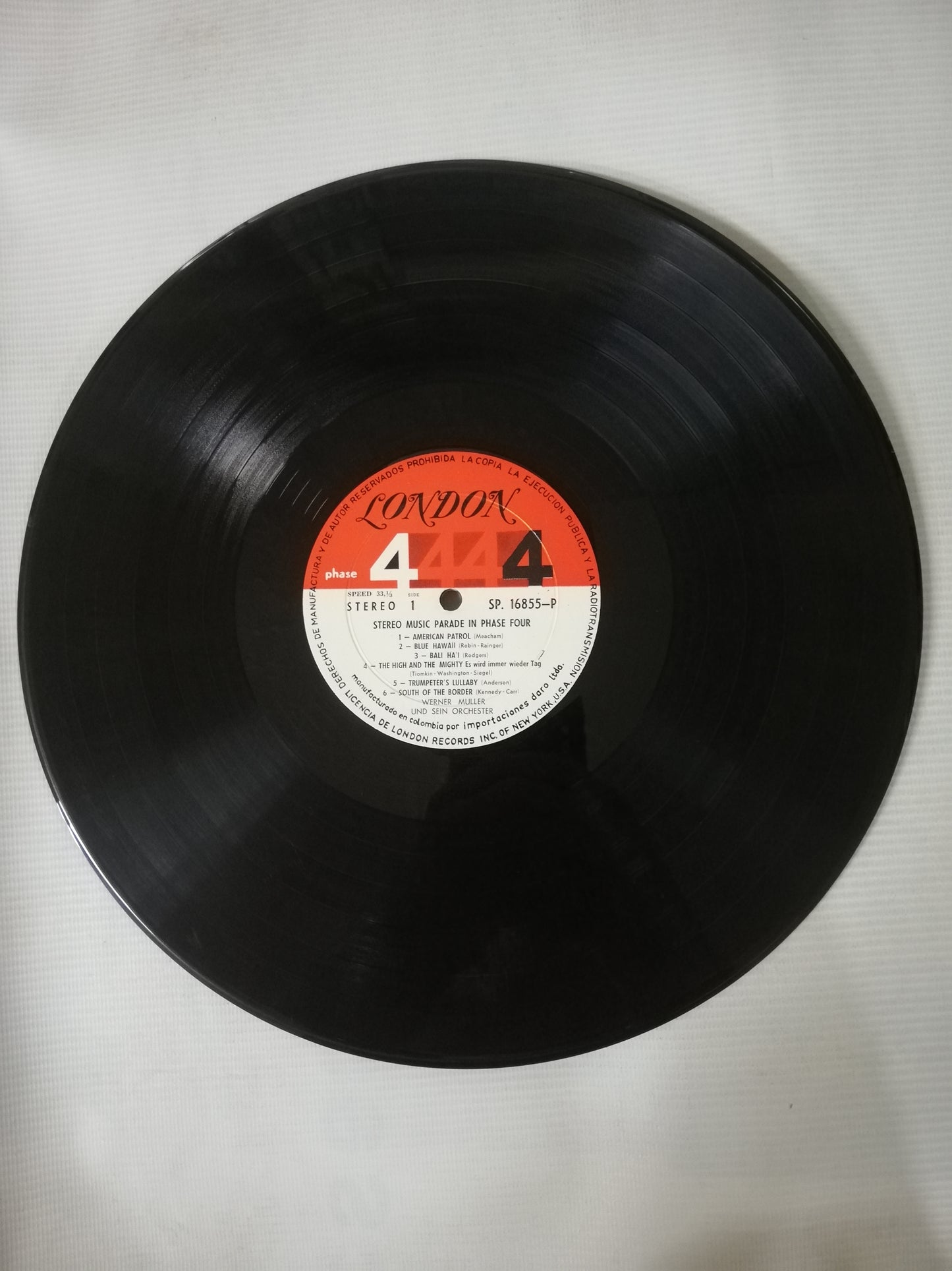 LP WERNER MÜLLER UND SEIN ORCHESTER - STEREO MUSIC PARADE IN PHASE FOUR