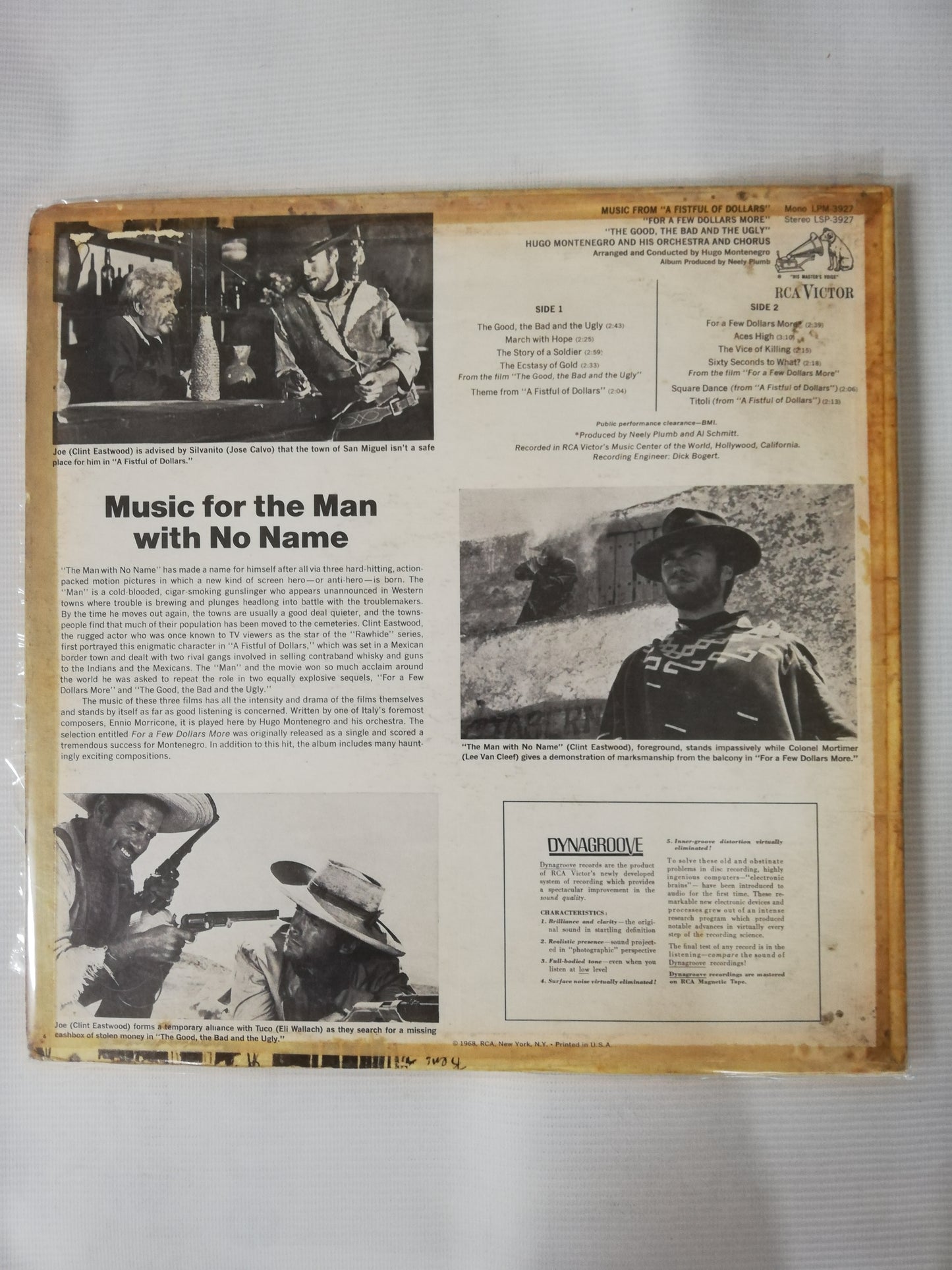 LP HUGO MONTENEGRO AND HIS ORCHESTRA - MUSIC FROM THE GOOD, THE BAD AND THE UGLY