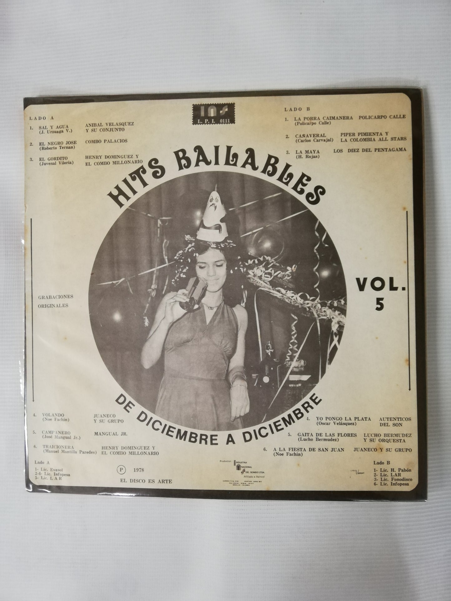 LP HITS BAILABLES DE DICIEMBRE A DICIEMBRE VOL. 5 - VARIOS INTÉRPRETES