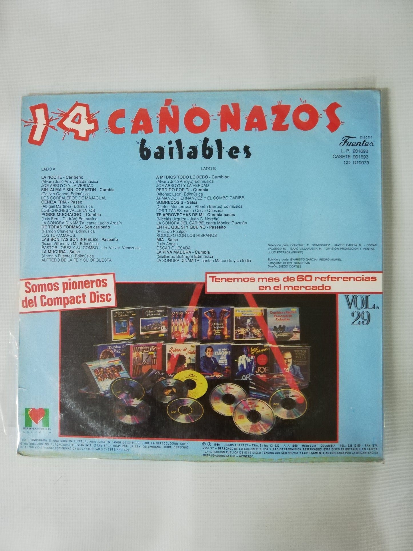 LP 14 CAÑONAZOS BAILABLES - 14 CAÑONAZOS BAILABLES VOL. 29