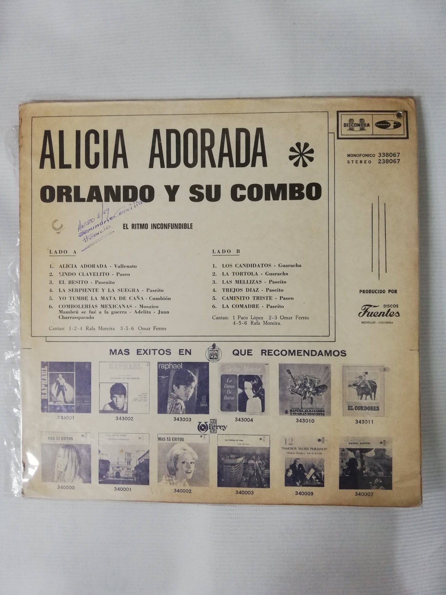 LP ORLANDO Y SU COMBO - ALICIA...ADORADA
