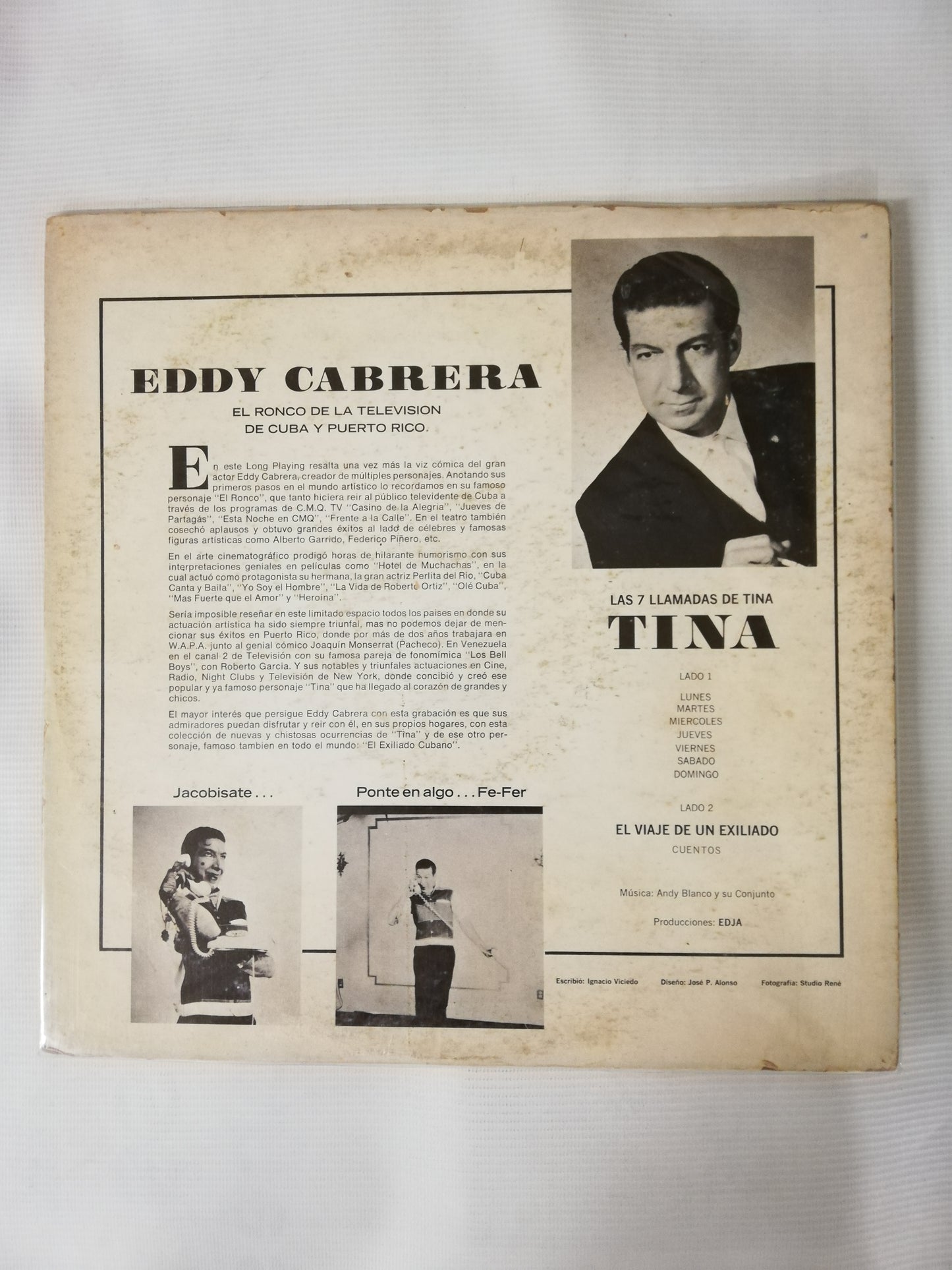 LP EDDY CABRERA Y ANDY BLANCO Y SU CONJUNTO - LAS 7 LLAMADAS DE TINA