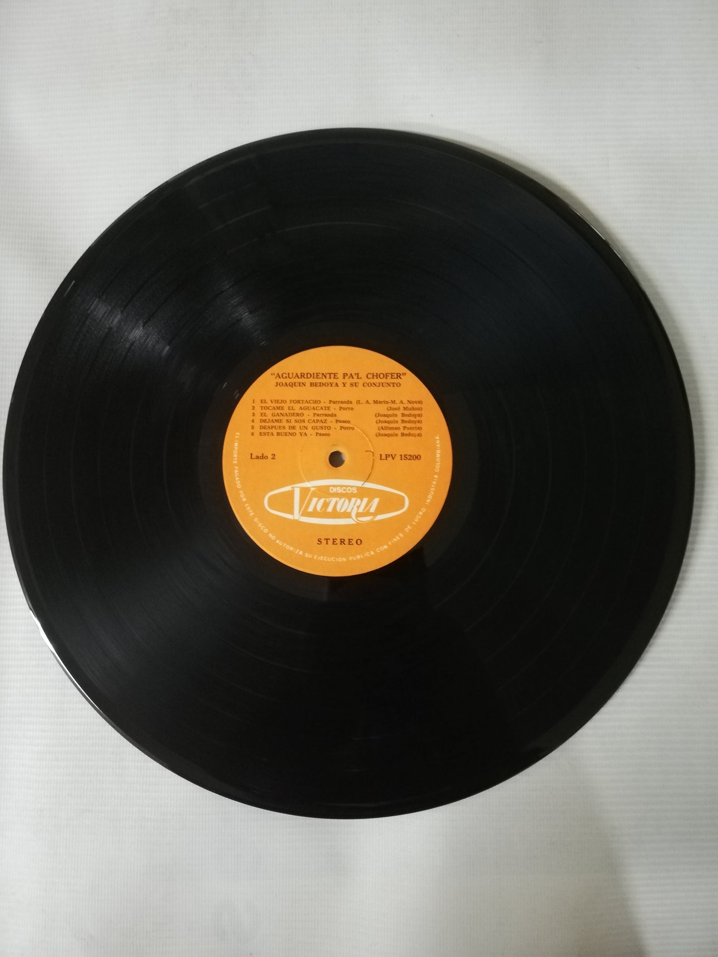 LP JOAQUIN BEDOYA Y SU CONJUNTO - AGUARDIENTE PA´L CHOFER