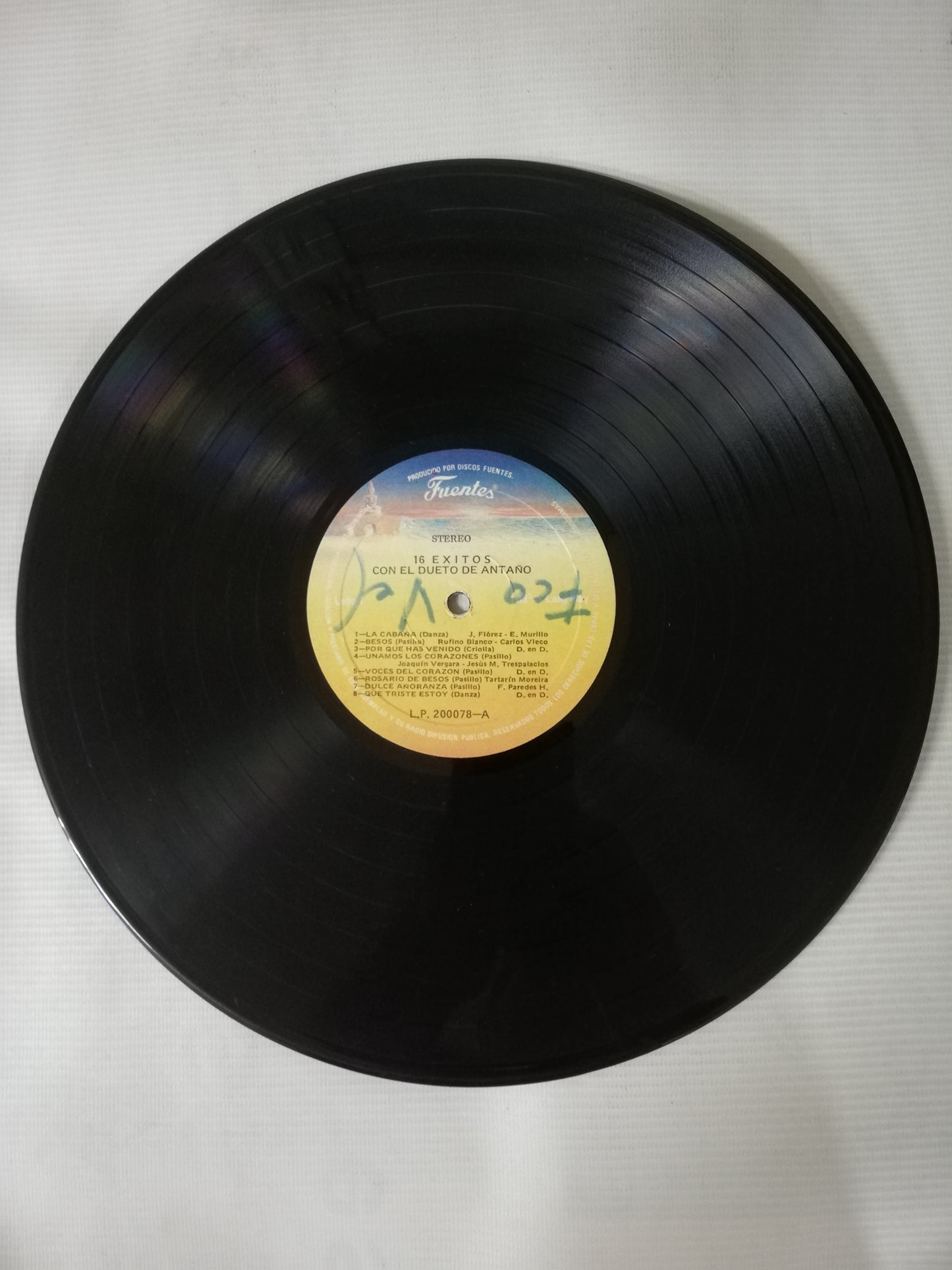 LP DUETO DE ANTAÑO - 16 EXITOS DEL DUETO DE ANTAÑO