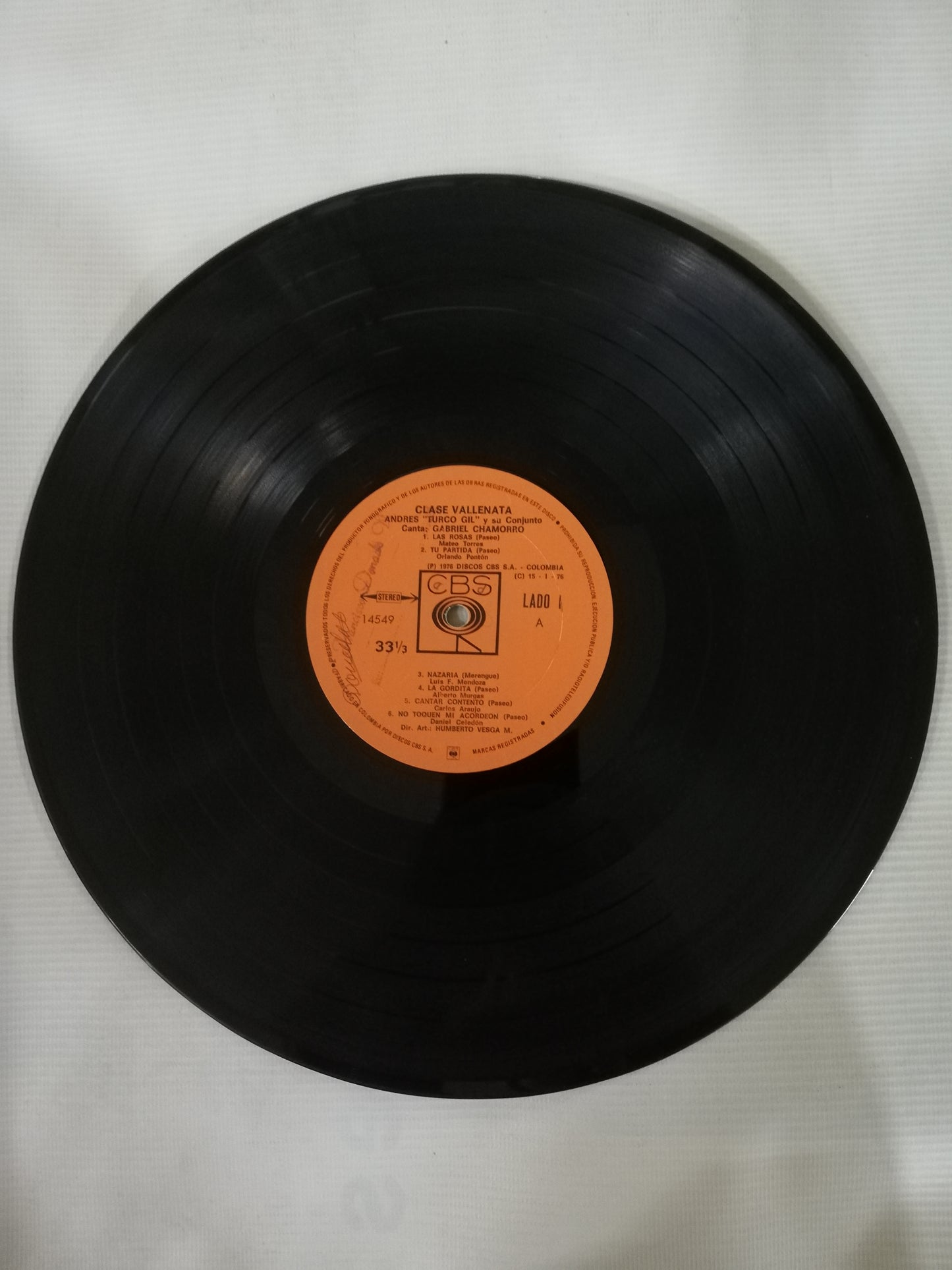 LP ANDRES "TURCO# GIL Y SU CONJUNTO - CLASE VALLENATA CANTA: GABRIEL CHAMORRO