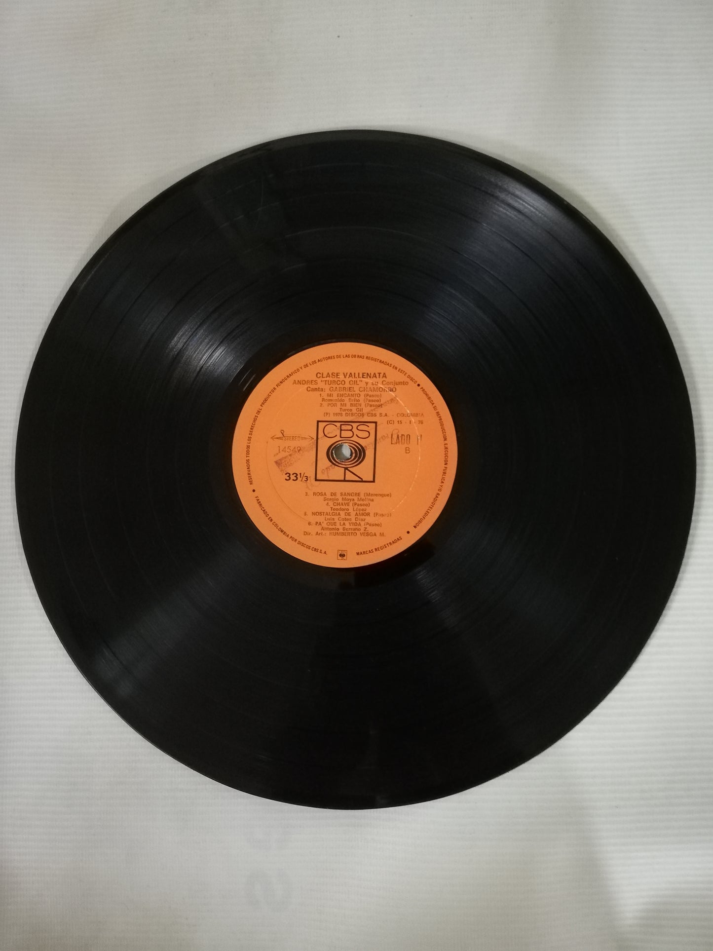 LP ANDRES "TURCO# GIL Y SU CONJUNTO - CLASE VALLENATA CANTA: GABRIEL CHAMORRO