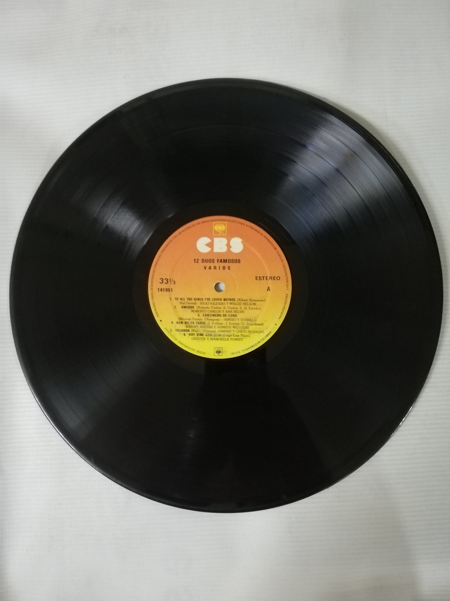 LP 12 DUOS FAMOSOS - VARIOS INTÉRPRETES