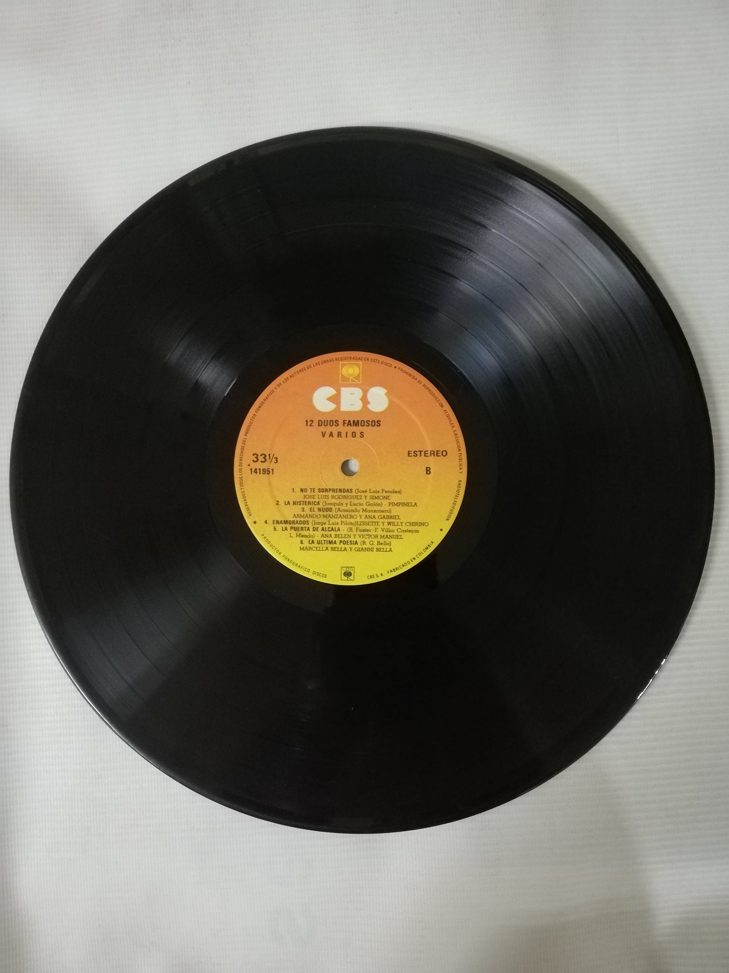 LP 12 DUOS FAMOSOS - VARIOS INTÉRPRETES