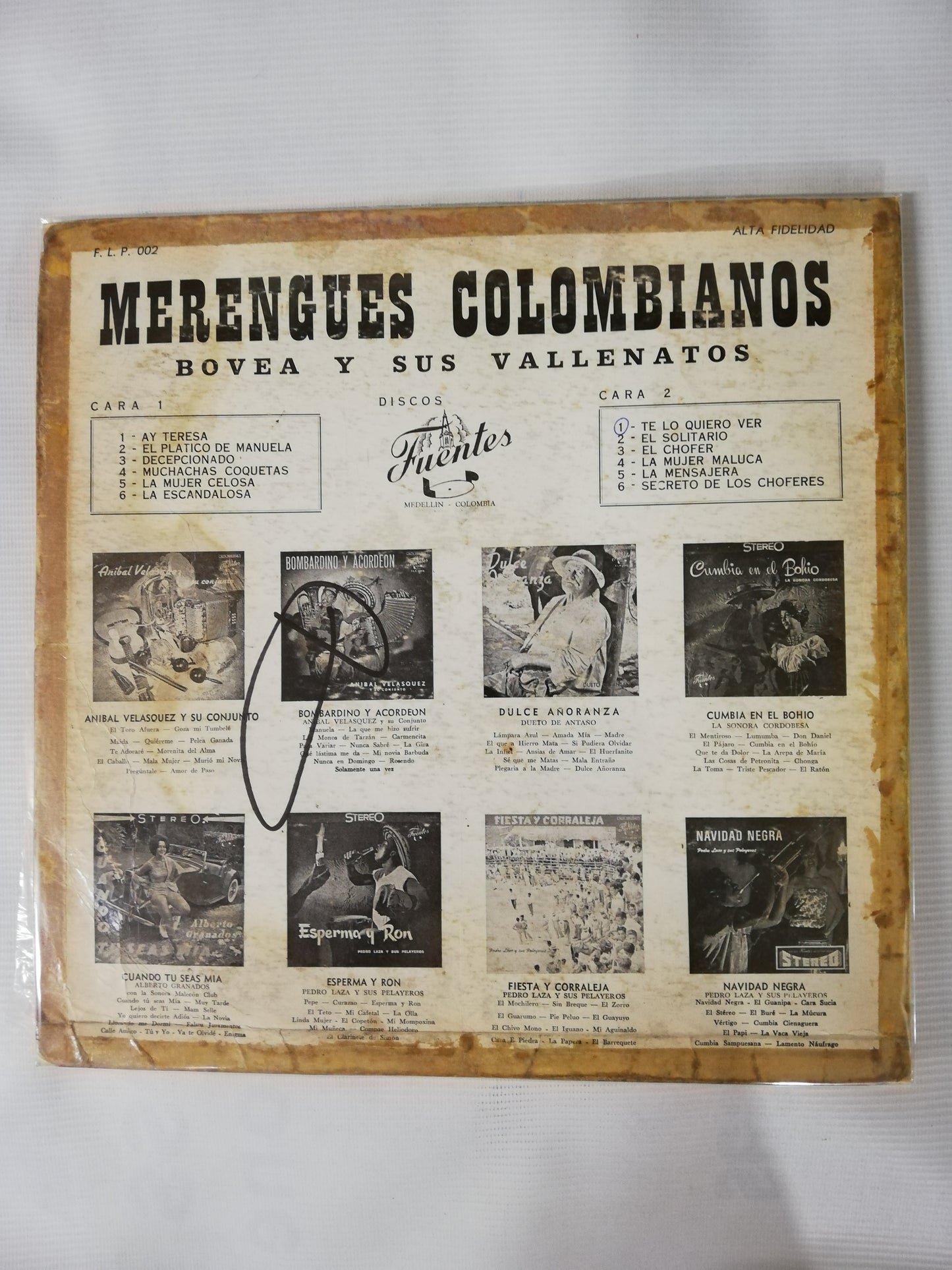 LP BOVEA Y SUS VALLENATOS - MERENGUES COLOMBIANOS