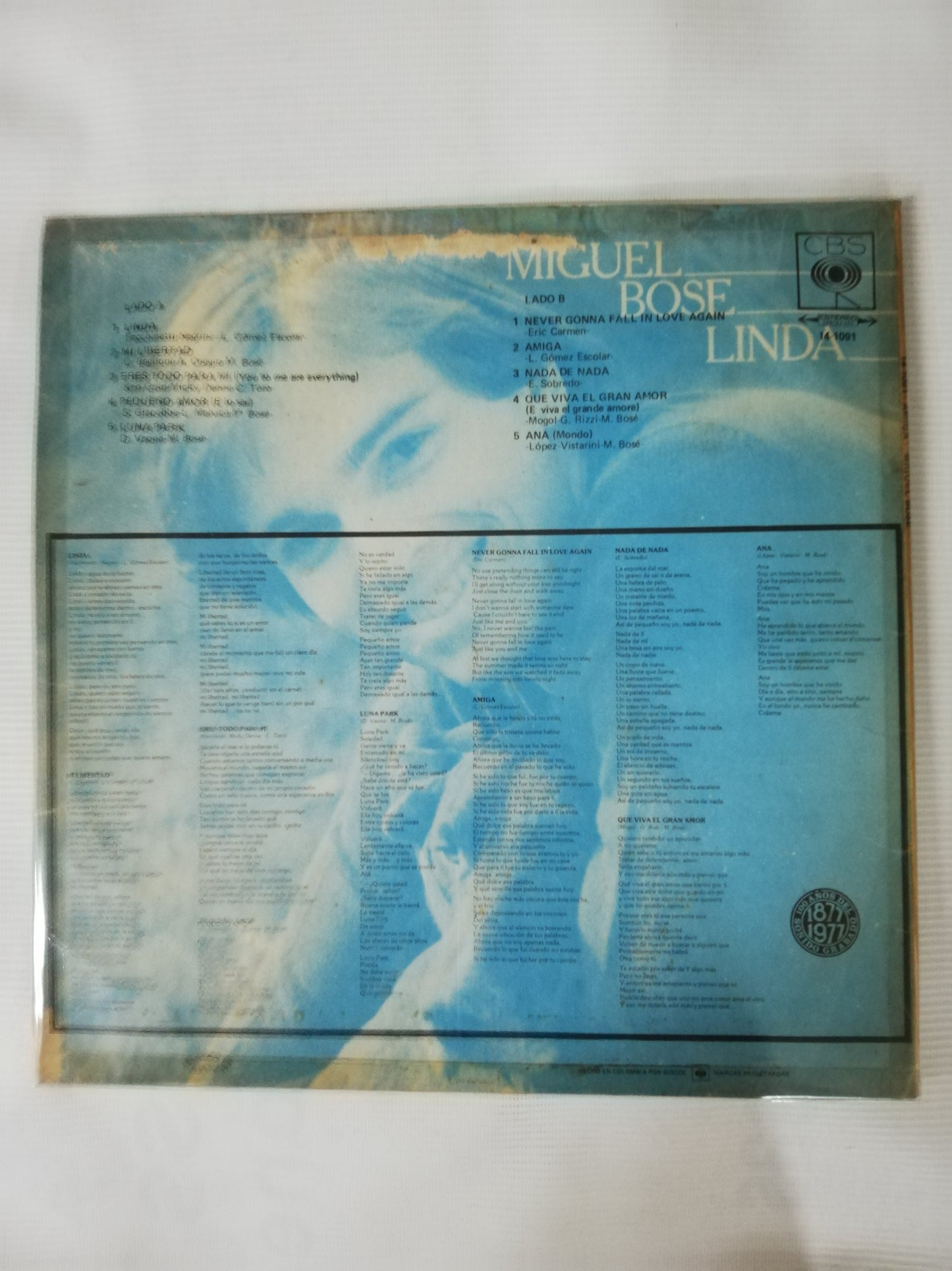 LP MIGUEL BOSÉ - AMIGA